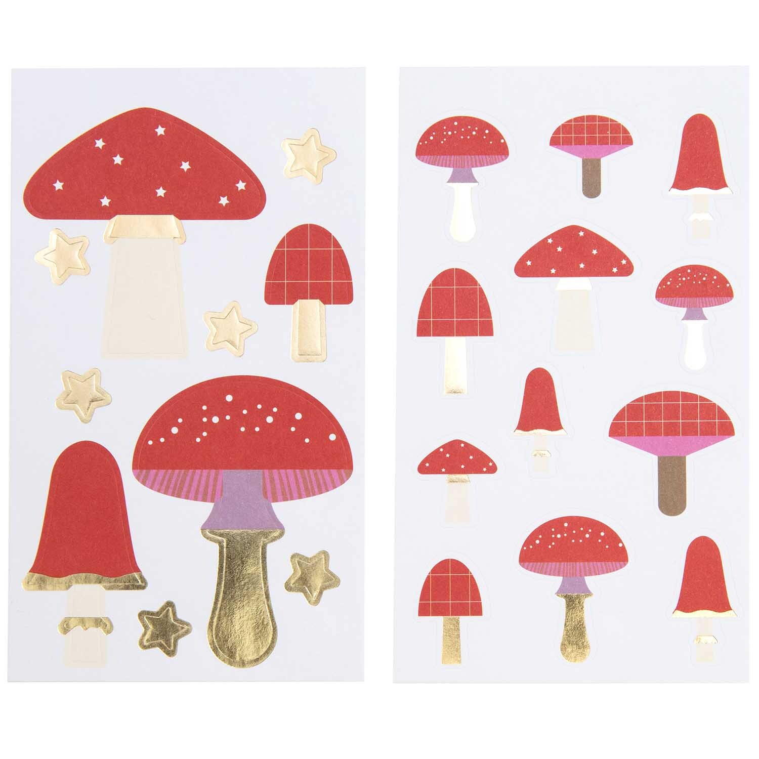 Paper Poetry Sticker Pilze 4 Blatt von Rico Design