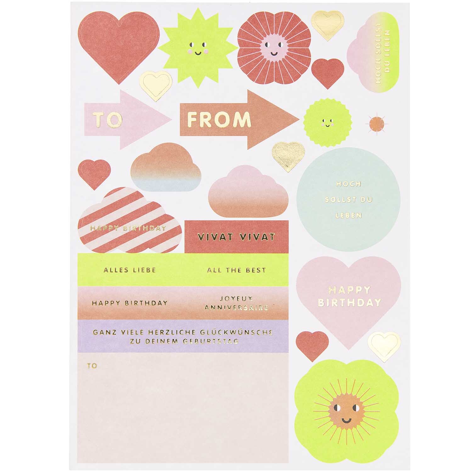 Paper Poetry Grußkartenset Happy Birthday von Rico Design Paper Poetry Grußkartenset Happy Birthday mit bunten Aufklebern und fröhlichen Motiven von Rico Design. Ideal für kreative Geburtstagsgrüße.