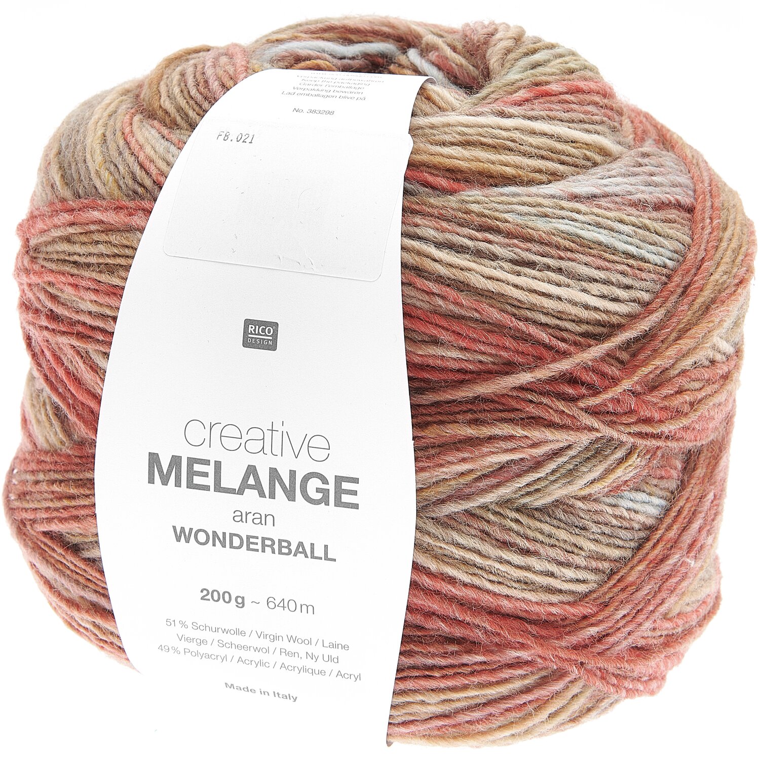 Creative Melange aran Wonderball 200g 640m Couleur Rouille olive from Rico Design Creative Melange aran Wonderball, 200g 640m, Oliv-Rost, von Rico Design. Vielseitiges Garn für Strickprojekte in warmen Erdtönen.