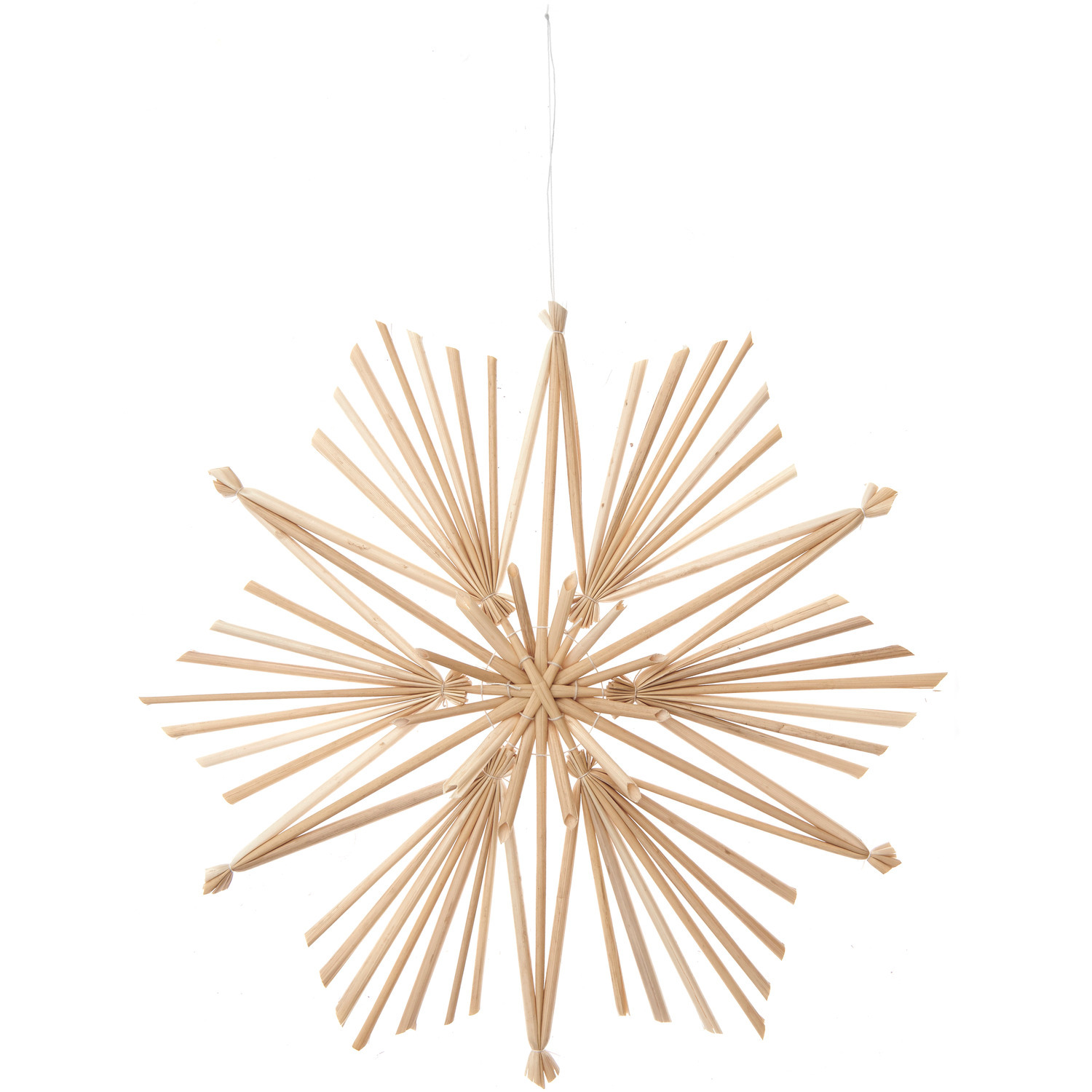Put a Bow on It Strohstern groß von Rico Design, naturfarbener Strohstern mit einem Durchmesser von 23 cm, kunstvoll gefaltet.