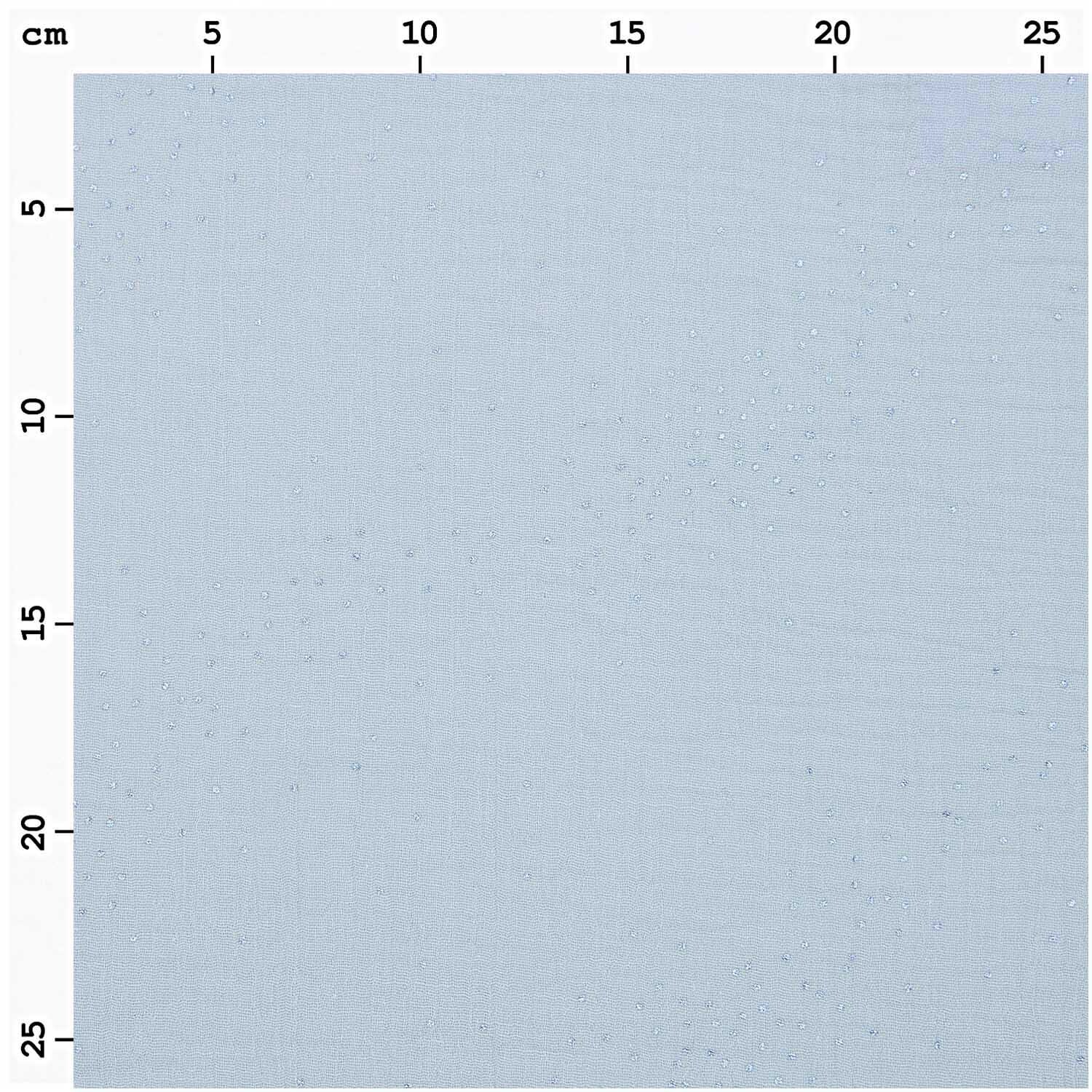 Meterware Krinkelmusselin rauchblau Hot Foil von Rico Design