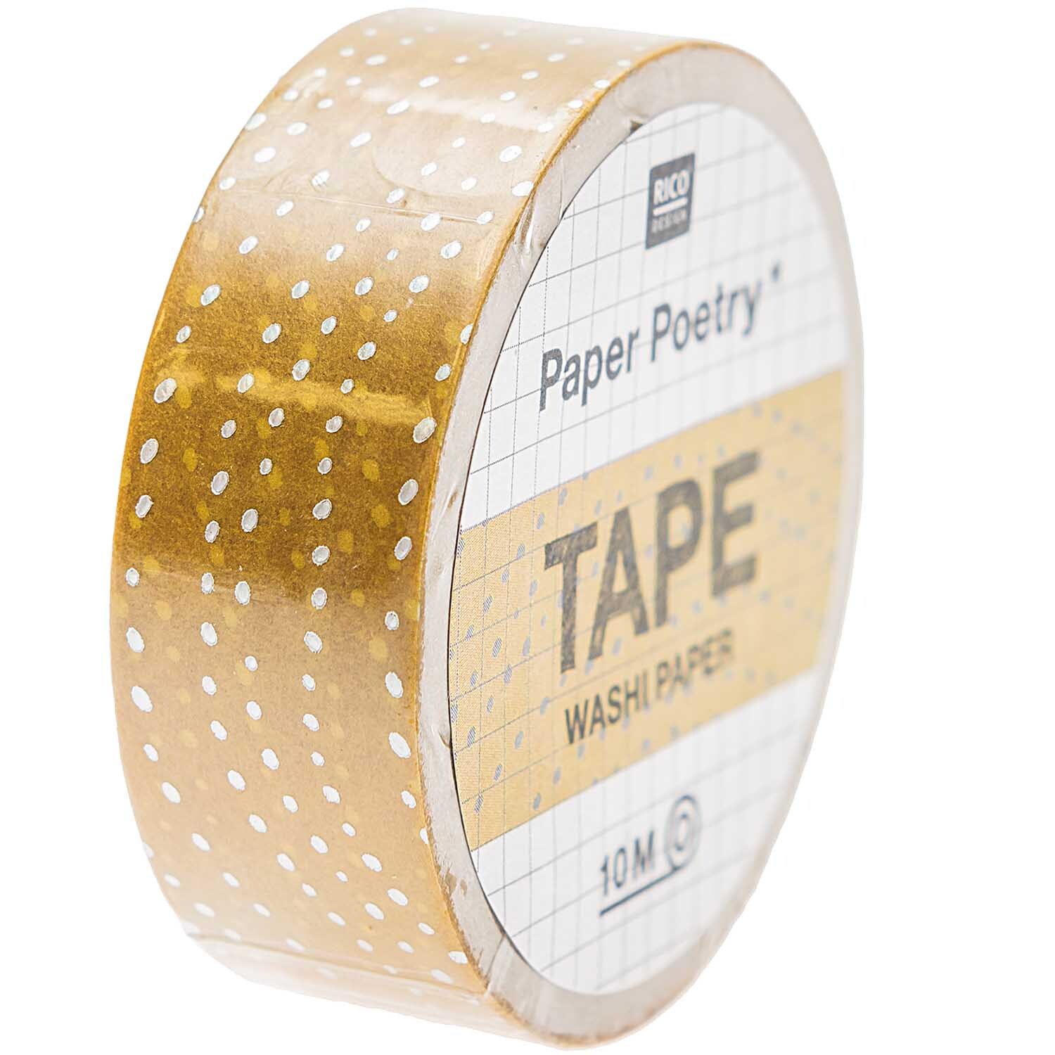 Paper Poetry Tape Mermaid Wellen senf 1,5cm 10m von Rico Design