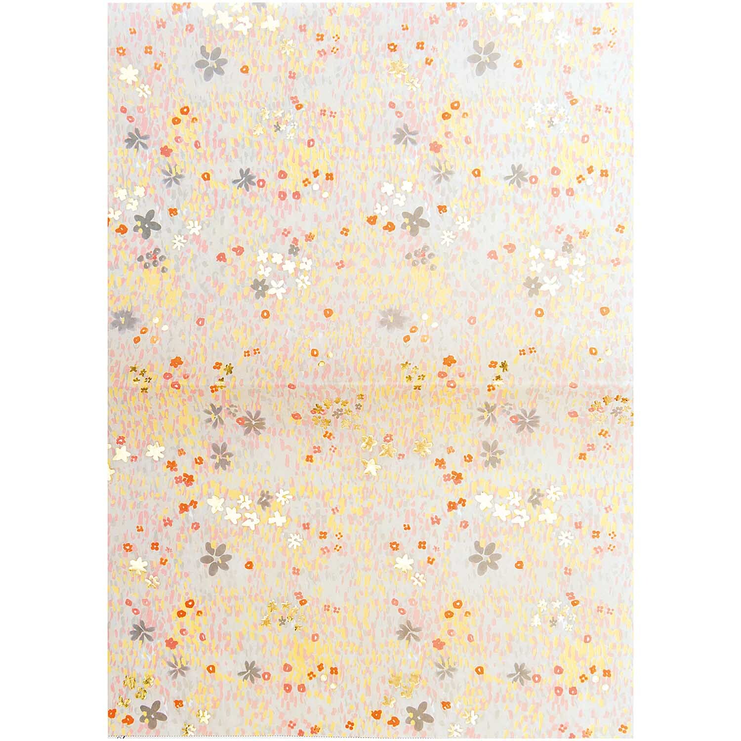 Paper Poetry Paper Patch Papier Blumenwiese, 30x42cm, mit buntem Blumenmuster auf blauem Hintergrund. Ideal für kreative Bastelprojekte.