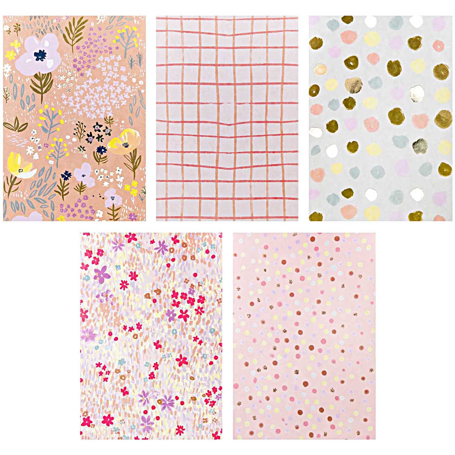 Paper Poetry Postkartenblock Crafted Nature rosa 15 Stück von Rico Design