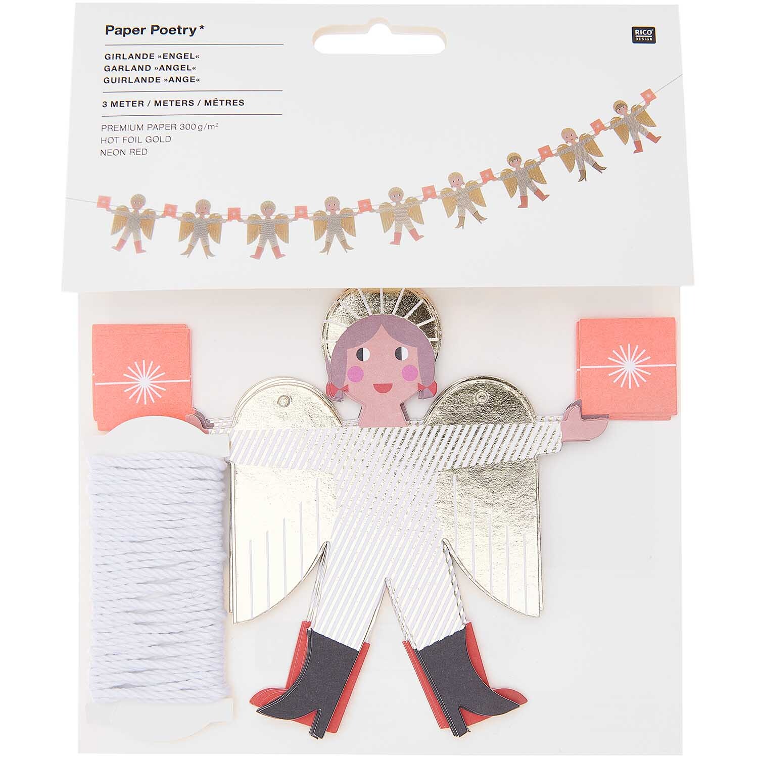 Paper Poetry Girlande Engel 3m von Rico Design