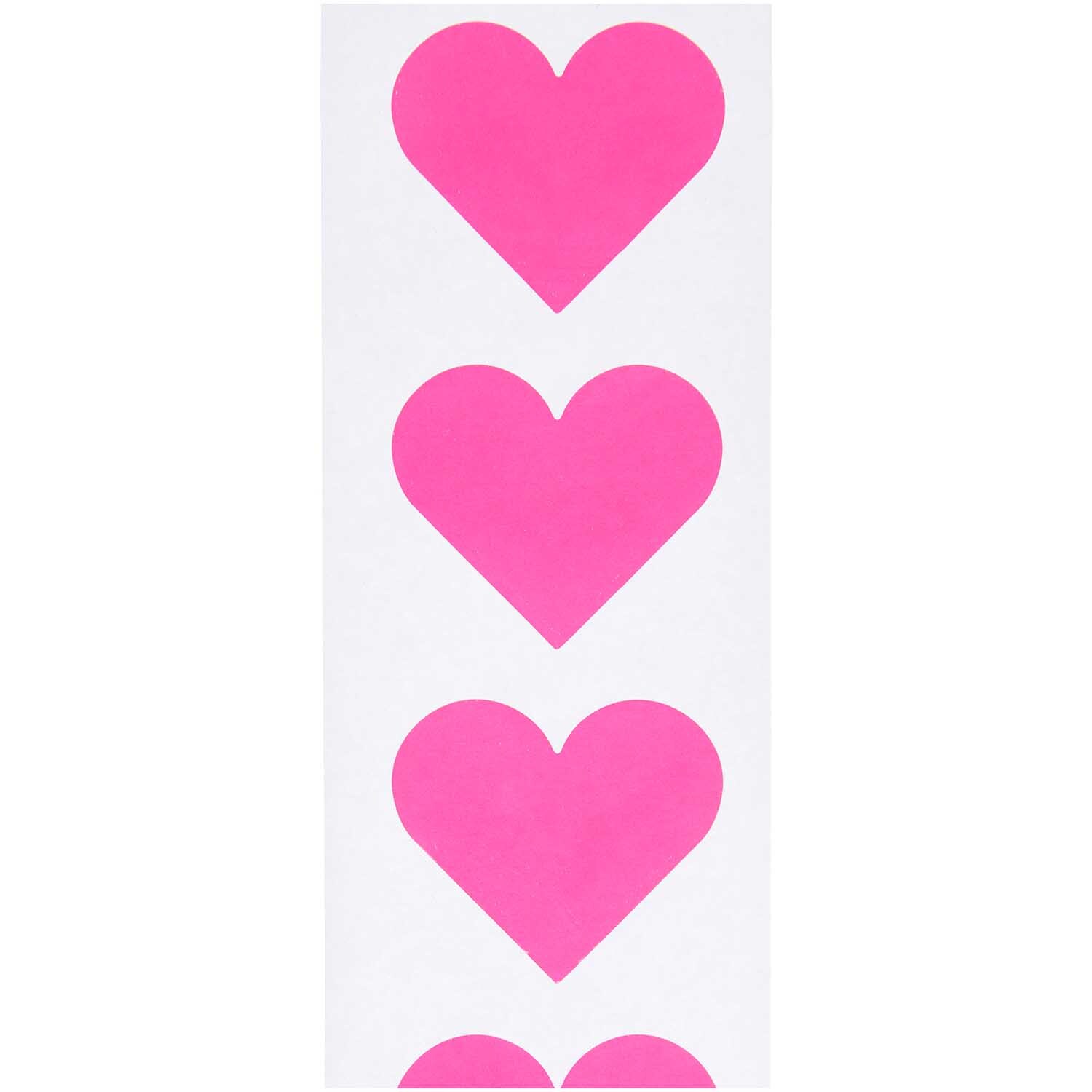 Paper Poetry Sticker Herzen in leuchtendem Neonpink von Rico Design, ideal für kreative Projekte.