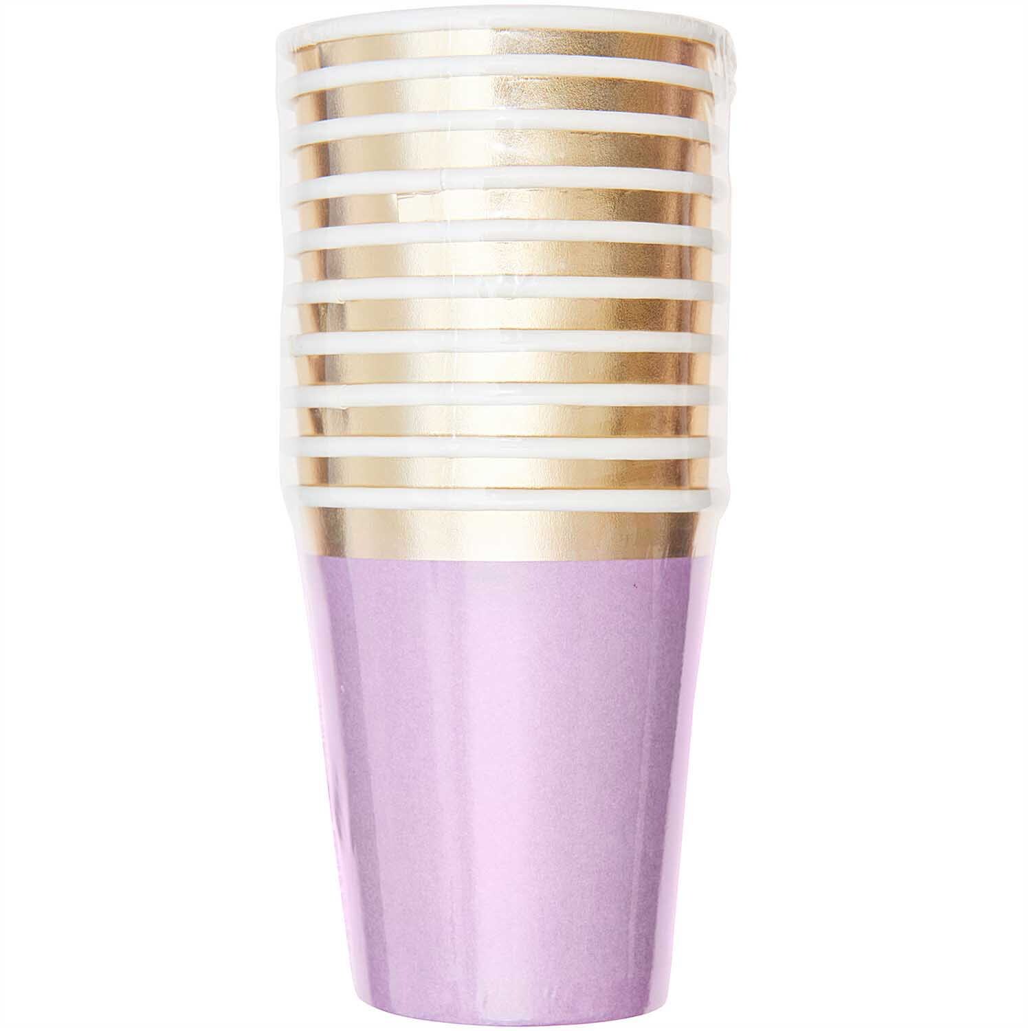 Pappbecher flieder-gold 250ml 10 Stück von Rico Design