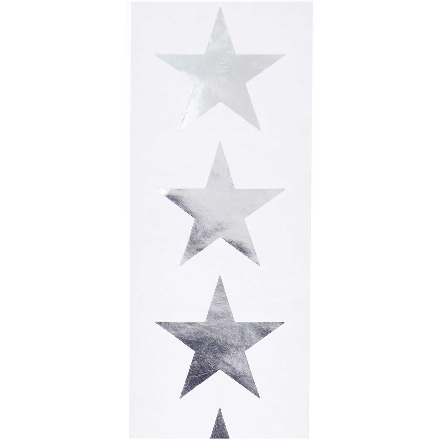 Paper Poetry Sticker Sterne 5cm 120 Stück auf der Rolle Hot Foil Farbe Silber von Rico Design Paper Poetry Sticker Sterne 5cm, 120 Stück, silberne Sterne auf Rolle von Rico Design. Ideal für kreative Projekte und Dekorationen.