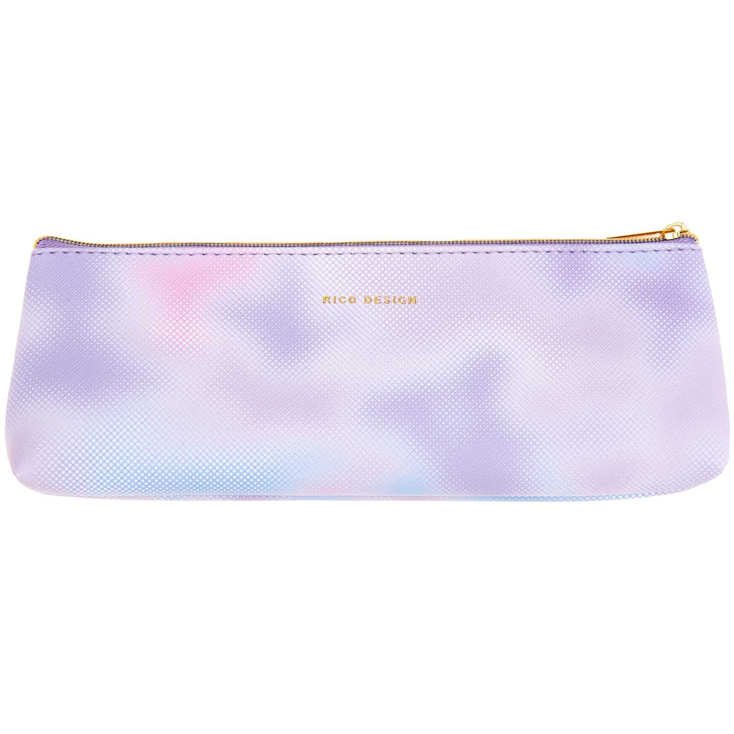 Etui Blurry 20x6,5cm: Pastellfarbenes Etui von Rico Design mit Reißverschluss, ideal für Schreibwaren.
