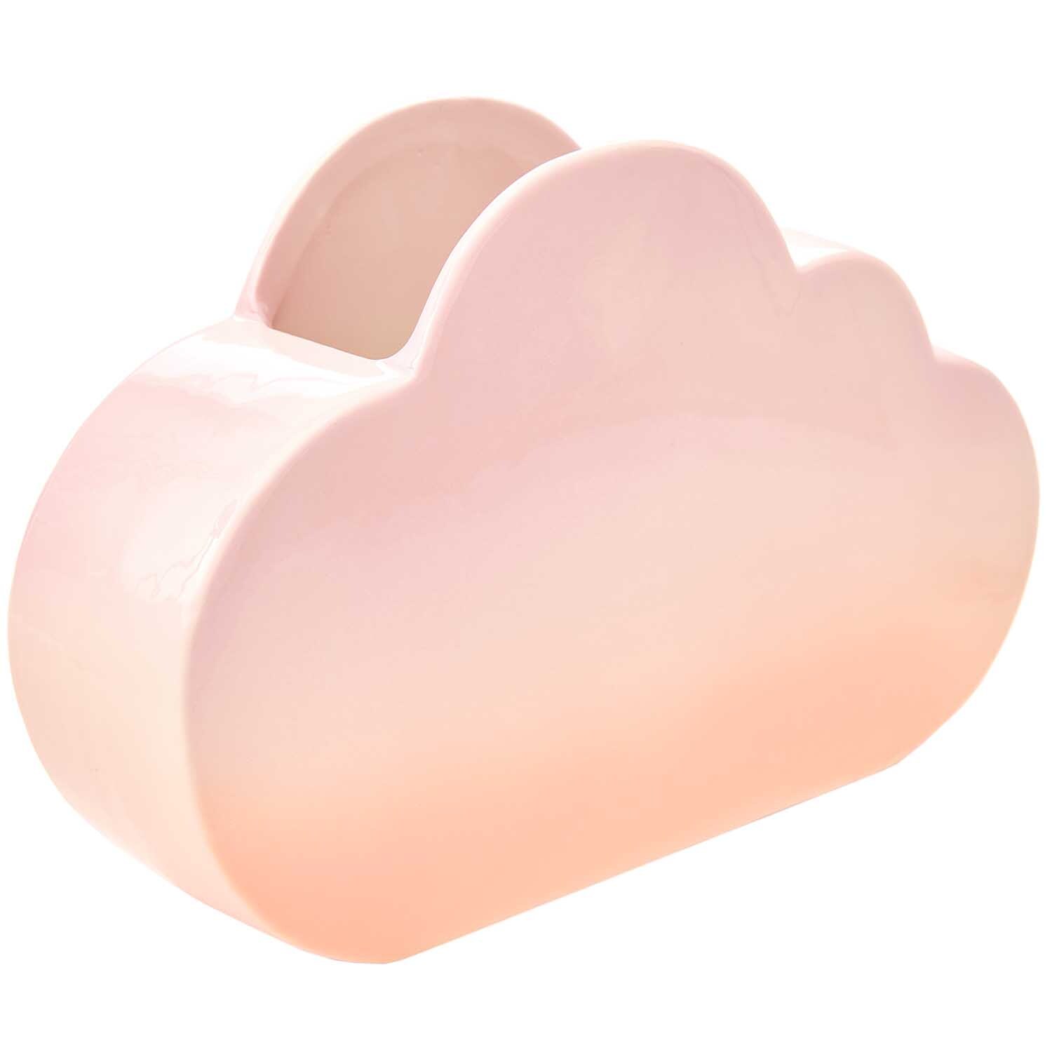 Keramik Vase Wolke 25x6x16cm Farbe Rosa-Orange von Rico Design Keramik Vase Wolke 25x6x16cm in Wolkenform, zartes Rosa-Orange, von Rico Design, ideal für moderne Dekoration.