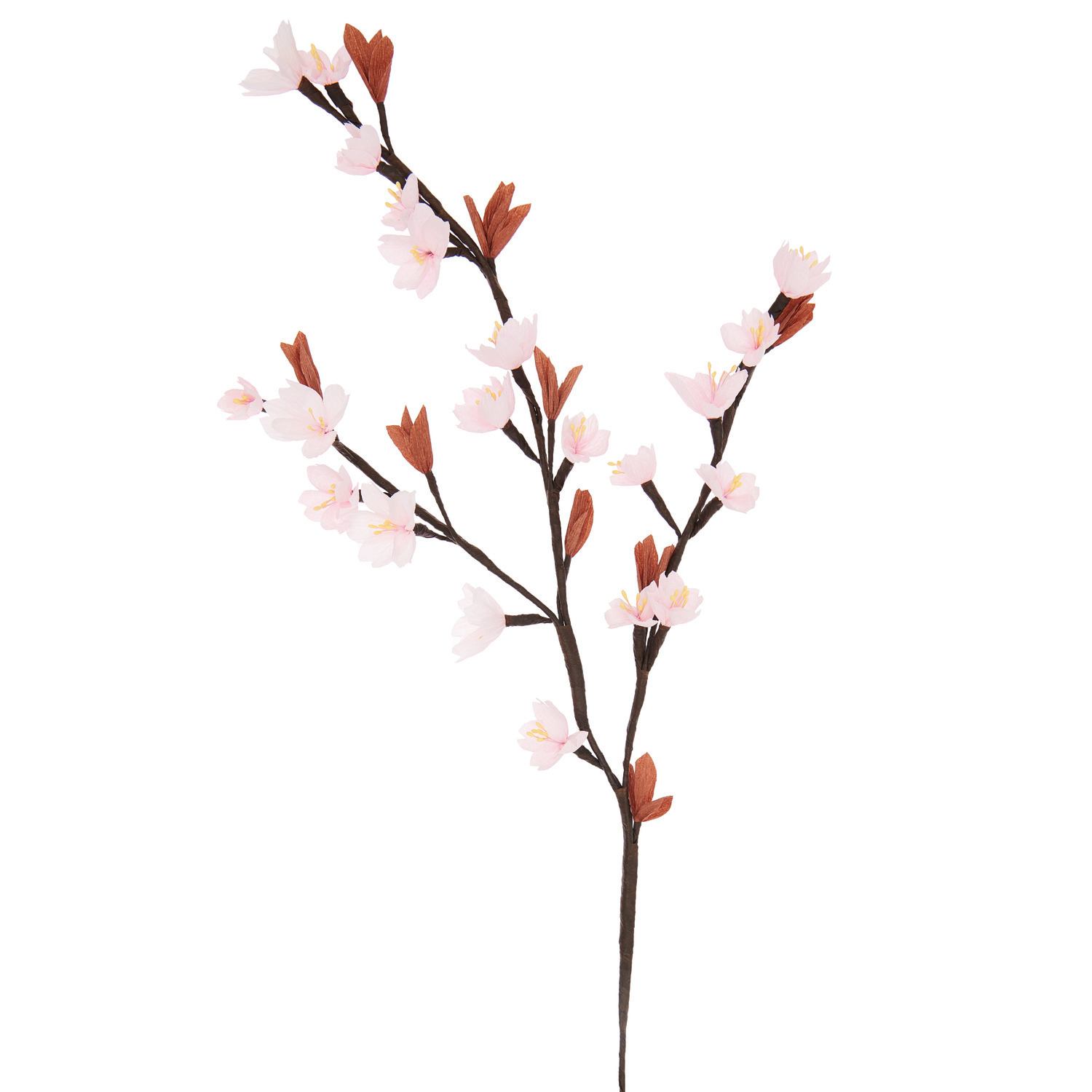 Bastelset Kirschblütenzweig: Filigraner Zweig mit zarten rosa Blüten, ideal für kreative Dekorationen.