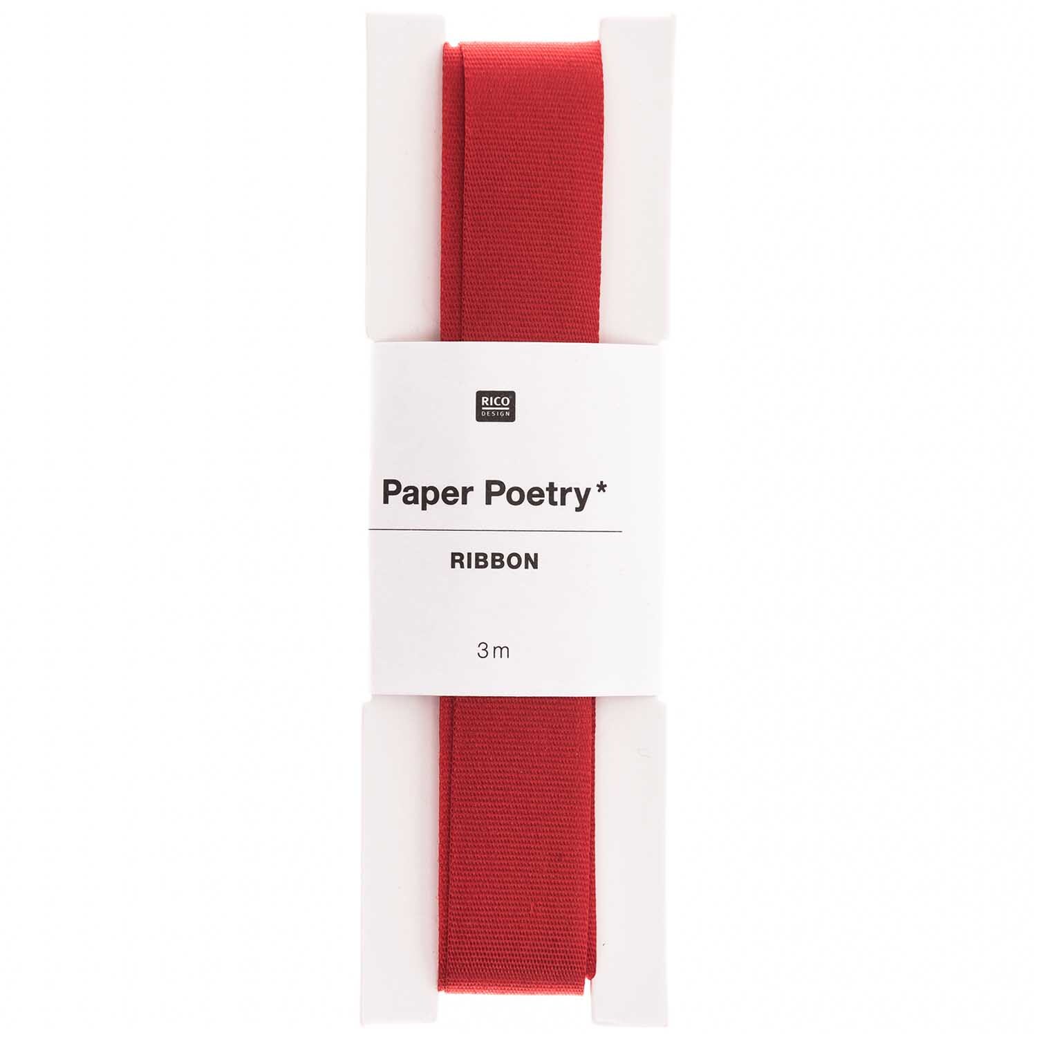 Paper Poetry Taftband rot 16mm 3m von Rico Design