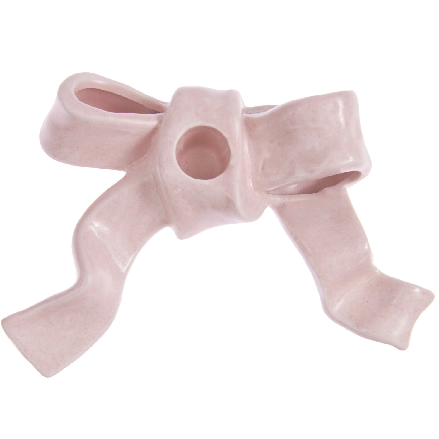 Keramik Kerzenhalter Schleife 4,5x18x12cm Farbe Rosa von Rico Design Keramik Kerzenhalter Schleife in elegantem Design, ideal für stilvolle Dekorationen. Maße: 4,5x18x12cm.