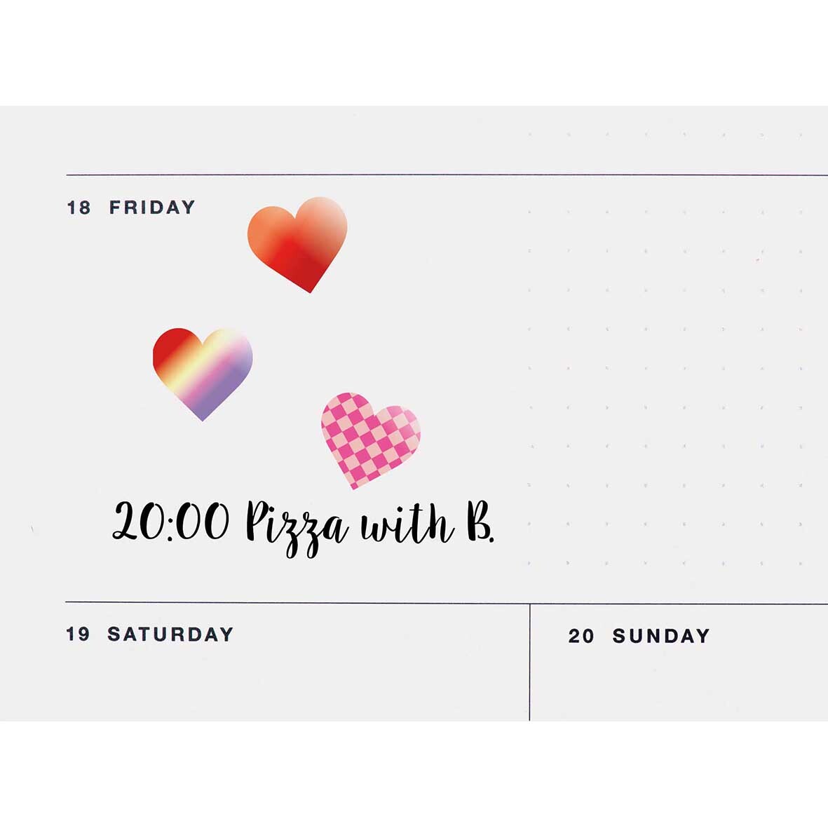 Paper Poetry Gelsticker Herzen gemustert von Rico Design