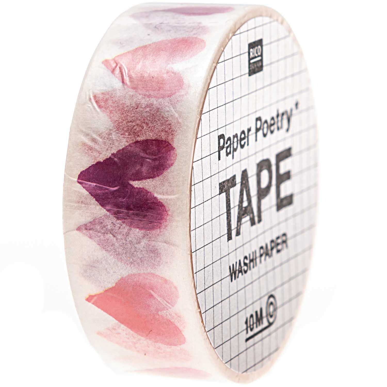 Paper Poetry Tape It must be love Herzen aquarell 1,5cm 10m von Rico Design