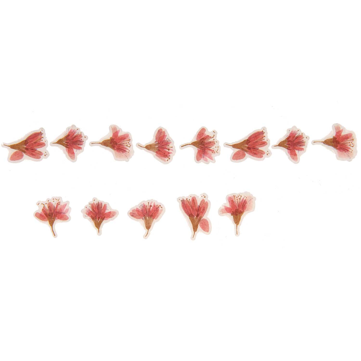 Washi Sticker Kirschblüten 200 Stück von Rico Design zeigen zarte rosa Blüten in verschiedenen Größen. Ideal für kreative Projekte.