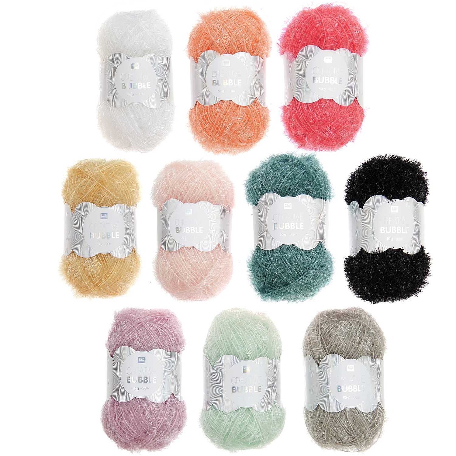 Creative Bubble Set Pastel Colours 10x50g von Rico Design