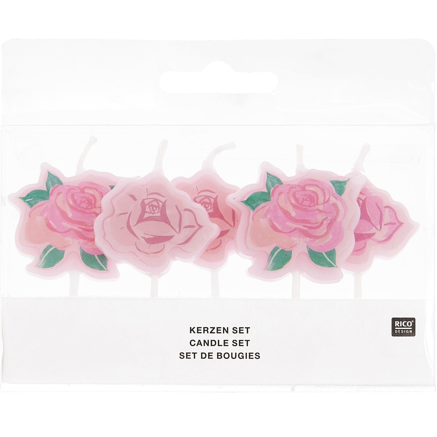 Kuchenkerzen Rosen 5 Stück von Rico Design