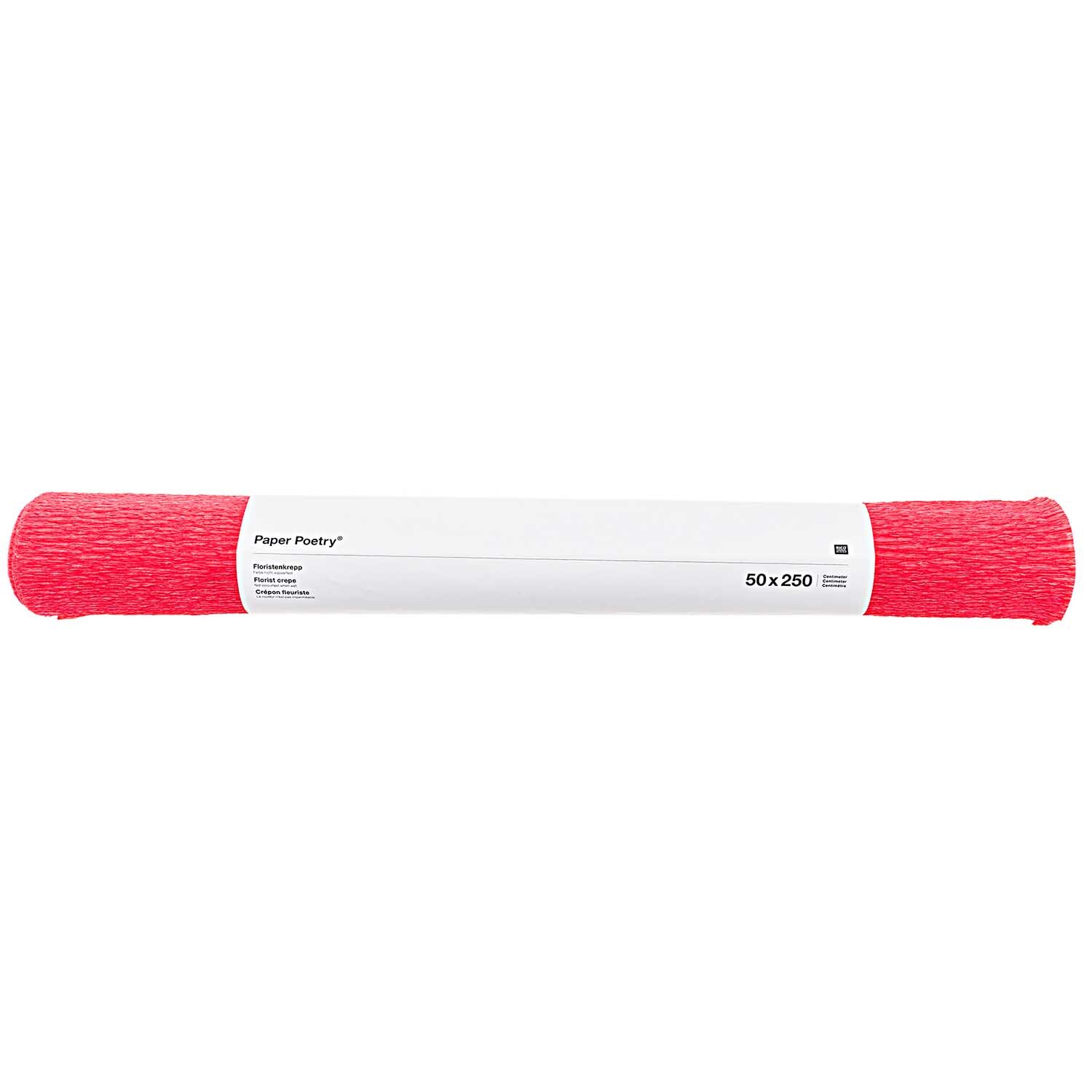 Floristenkrepp 50x250cm Farbe Rot von Rico Design