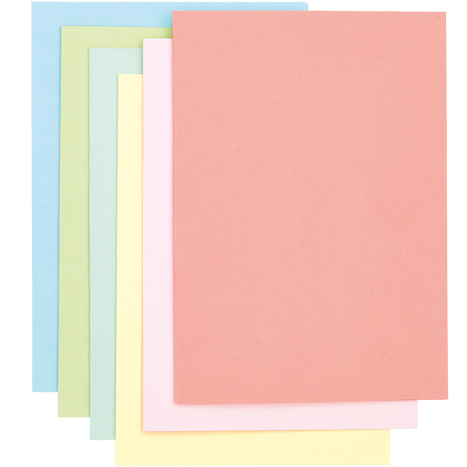 Paper Poetry Kartenset Rainbow pastell B6, 28-teilig, zeigt bunte Karten in sanften Pastelltönen. Ideal für kreative Projekte und Grußkarten.
