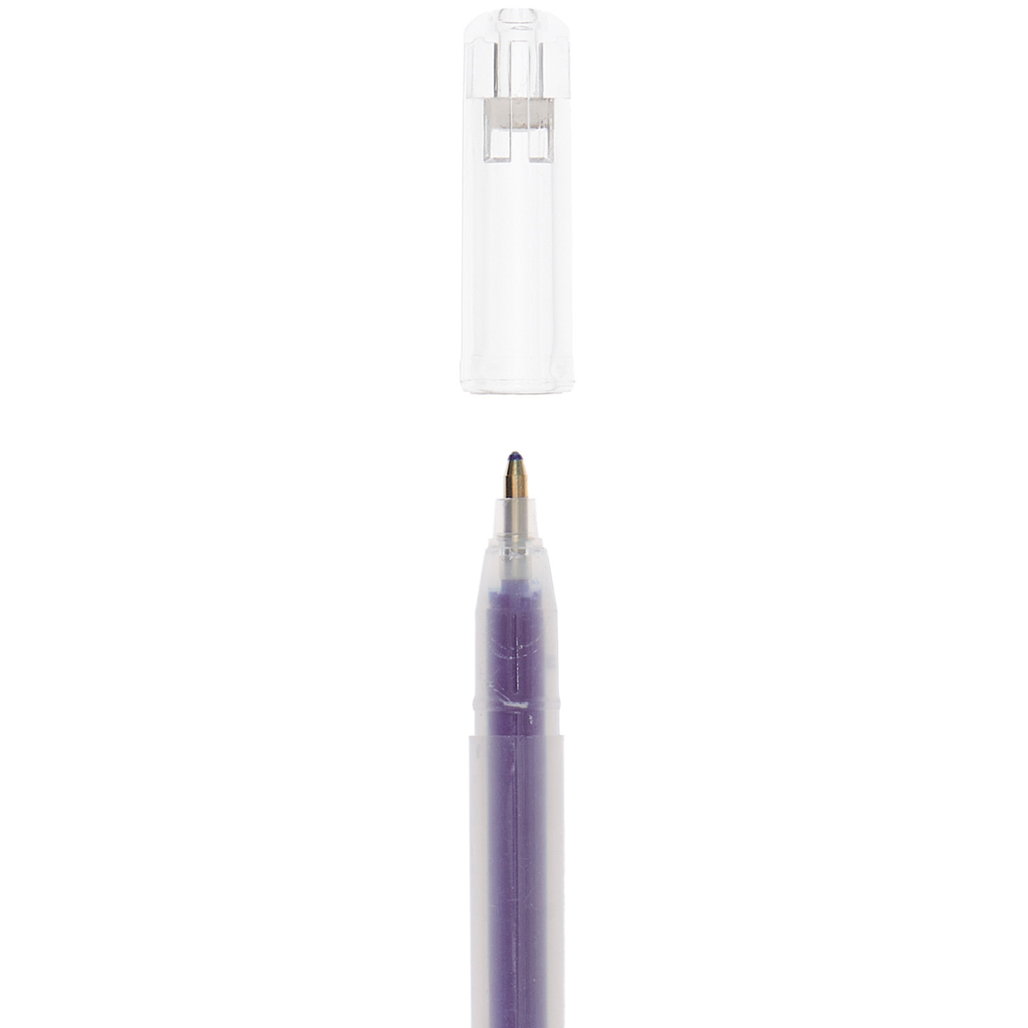 Gel pen Glitter 1mm colour Purple from Rico Design Gelstift Glitter 1mm von Rico Design in lila. Der Stift hat eine transparente Kappe. Ideal für kreative Projekte.
