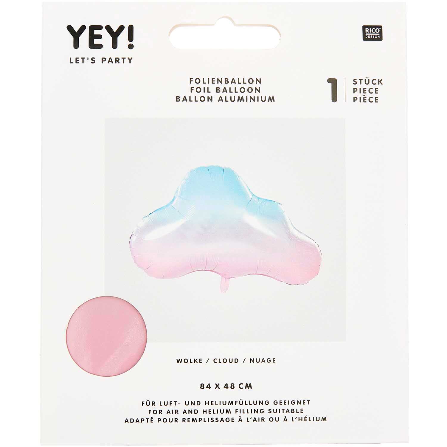 Ballon en plastique Nuage 84x48cm from Rico Design