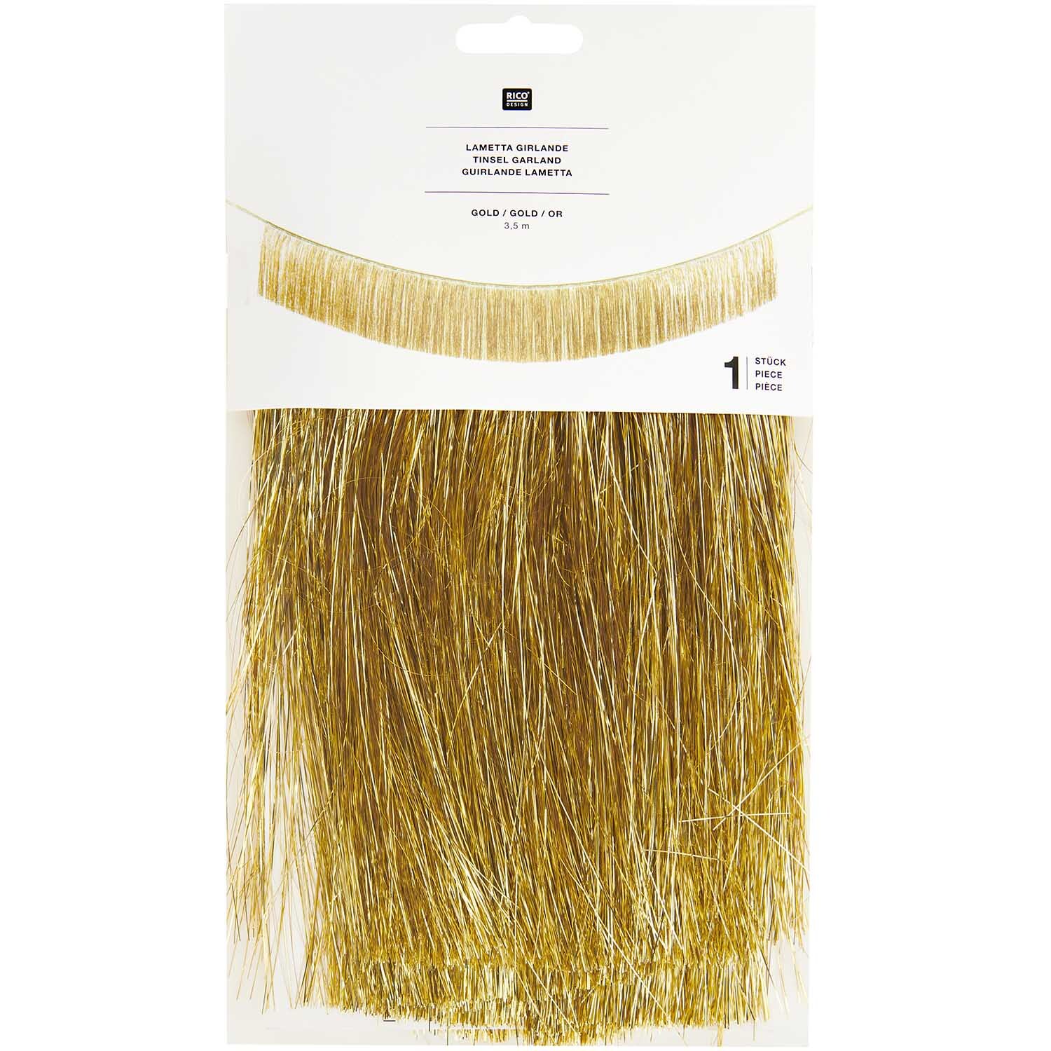 Lametta Girlande gold 3,5m von Rico Design