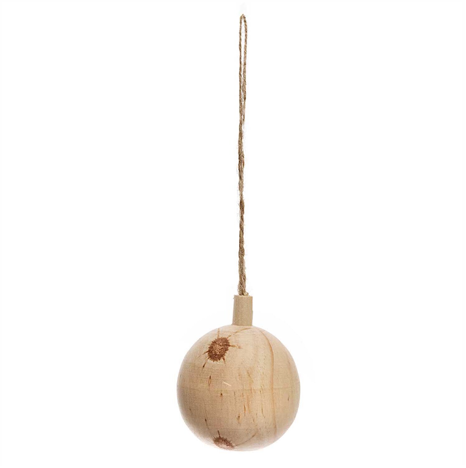 Baumschmuck Holzkugel natur Größe 4,5cm von Rico Design Baumschmuck Holzkugel natur von Rico Design: Natürliche Holzkugel mit Aufhängeschnur, ideal für Weihnachtsdekorationen.