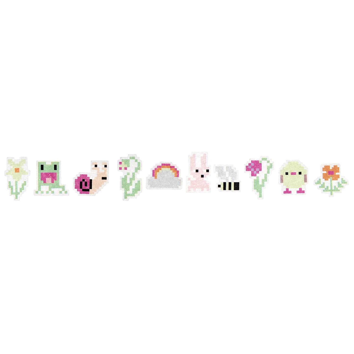 Paper Poetry Washi Sticker Futschikato Pixel 200 Stück von Rico Design Paper Poetry Washi Sticker Futschikato Pixel: Bunte Pixel-Sticker von Rico Design mit Tier- und Blumenmotiven, 200 Stück.