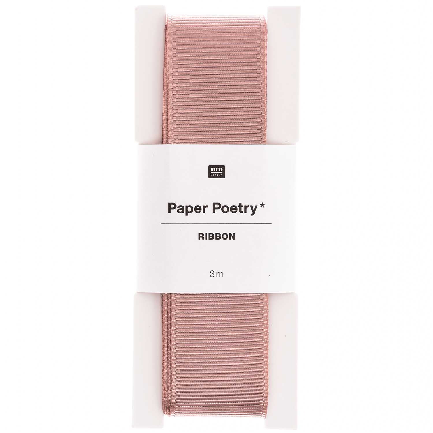 Paper Poetry Ripsband 25mm 3m Farbe Mauve von Rico Design Paper Poetry Ripsband in zartem Mauve, 25mm breit und 3m lang, von Rico Design, ideal für kreative Projekte.