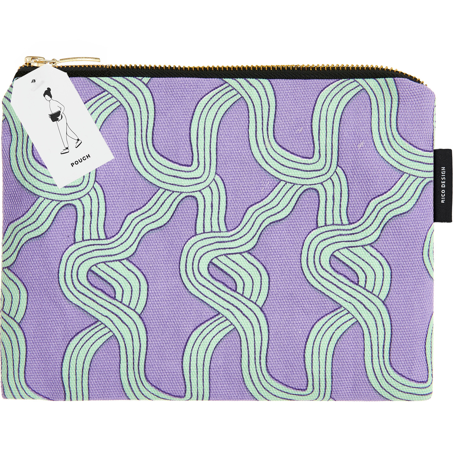 Canvas-Pouches Myzel Flieder 17x23cm von Rico Design