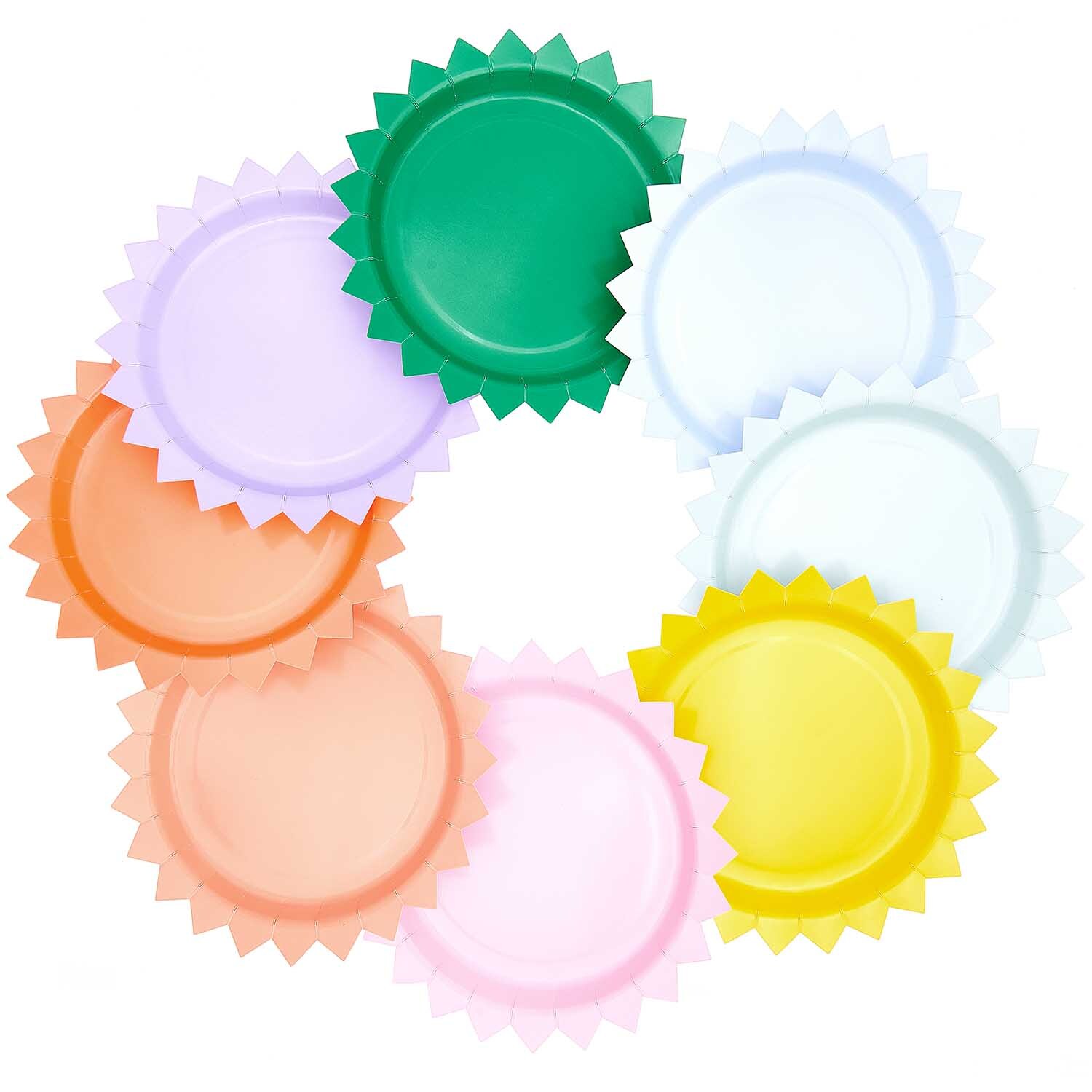 Assiette en carton multicolore 25cm 8 pièces from Rico Design