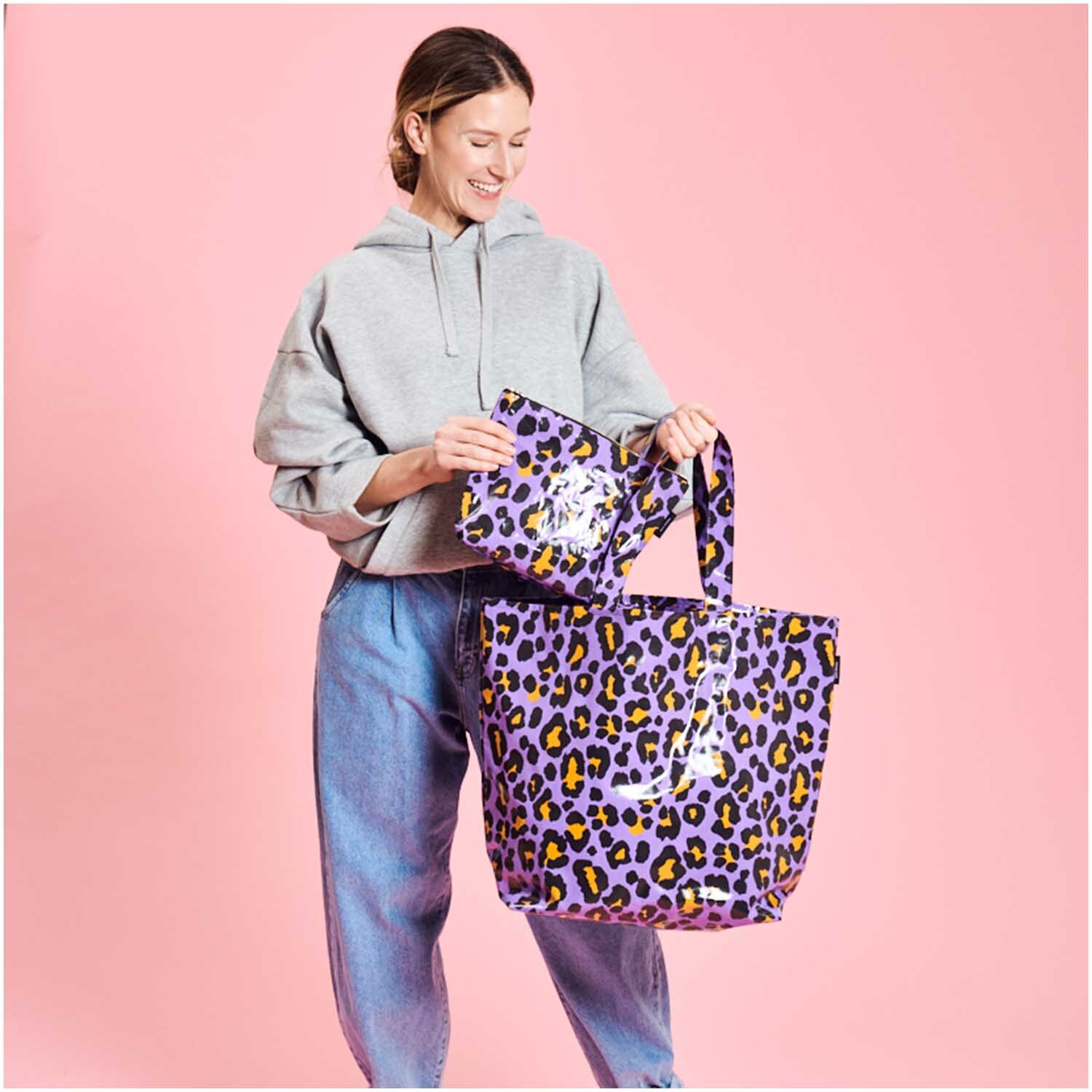 PVC-Shopper Acid Leo lila 41x55x19cm von Rico Design PVC-Shopper Acid Leo lila 41x55x19cm von Rico Design