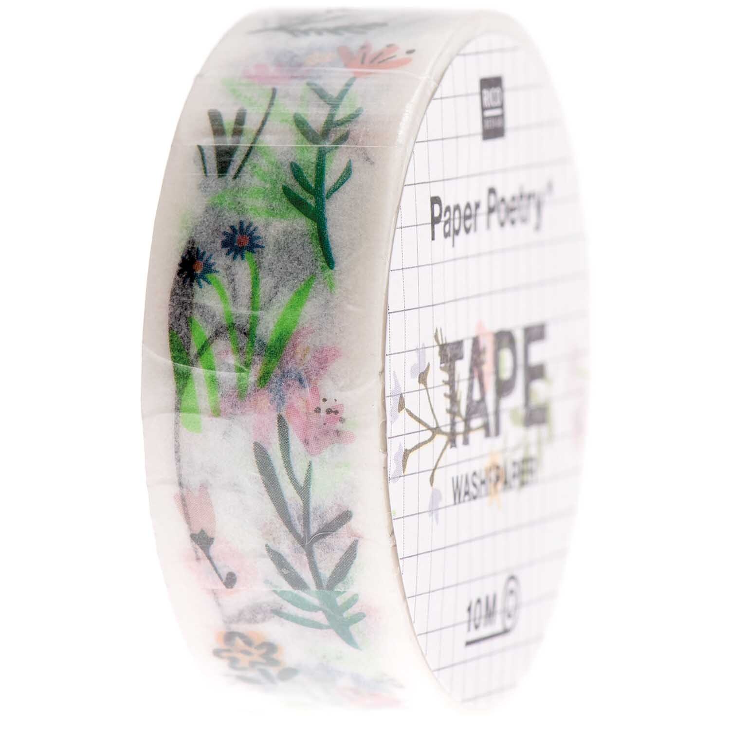 Paper Poetry Tape Bunny Hop Streublumen 1,5cm 10m von Rico Design