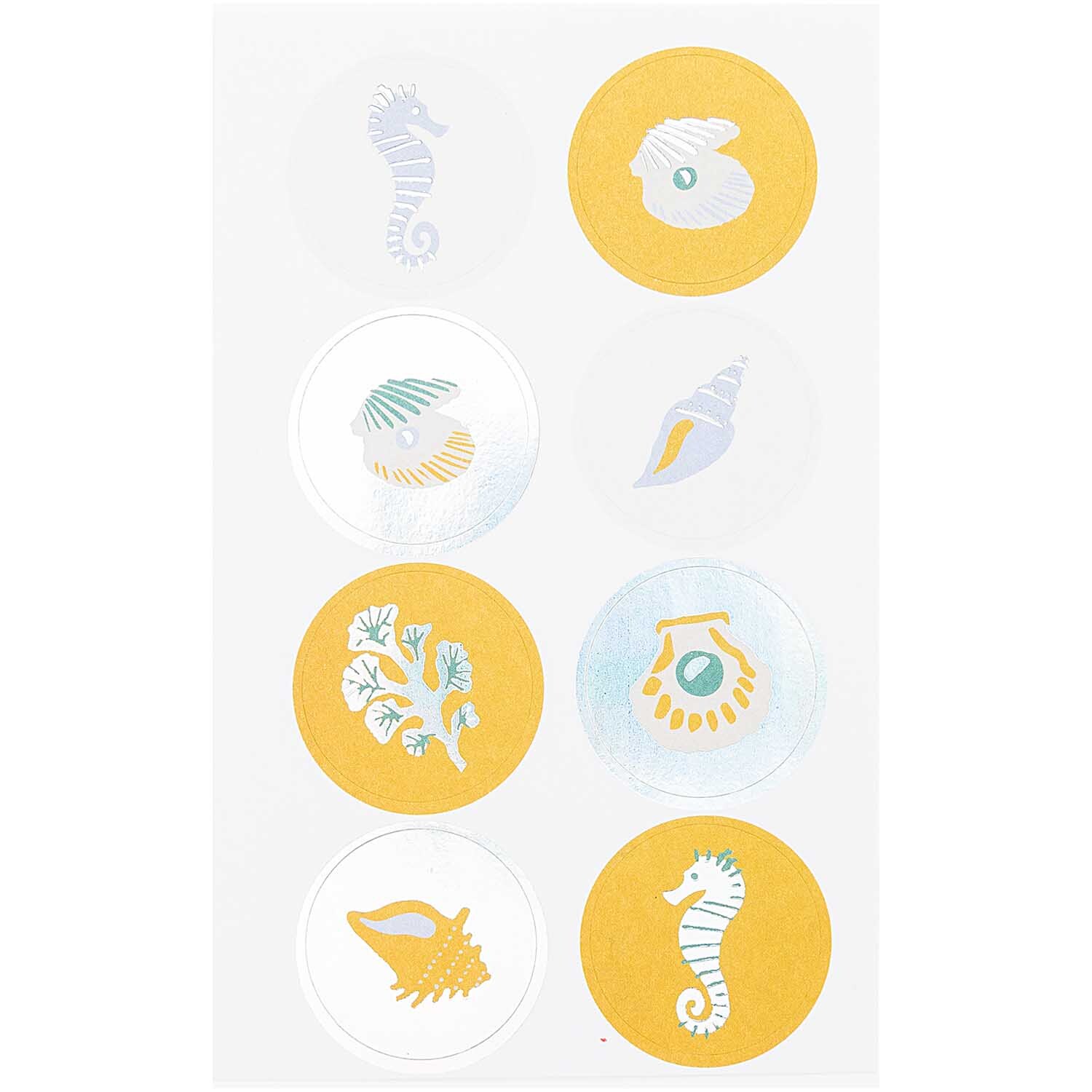 Paper Poetry Sticker Mermaid Muscheln 85 Stück von Rico Design Paper Poetry Sticker Mermaid Muscheln mit Seepferdchen und Muschelmuster, 85 Stück, von Rico Design.