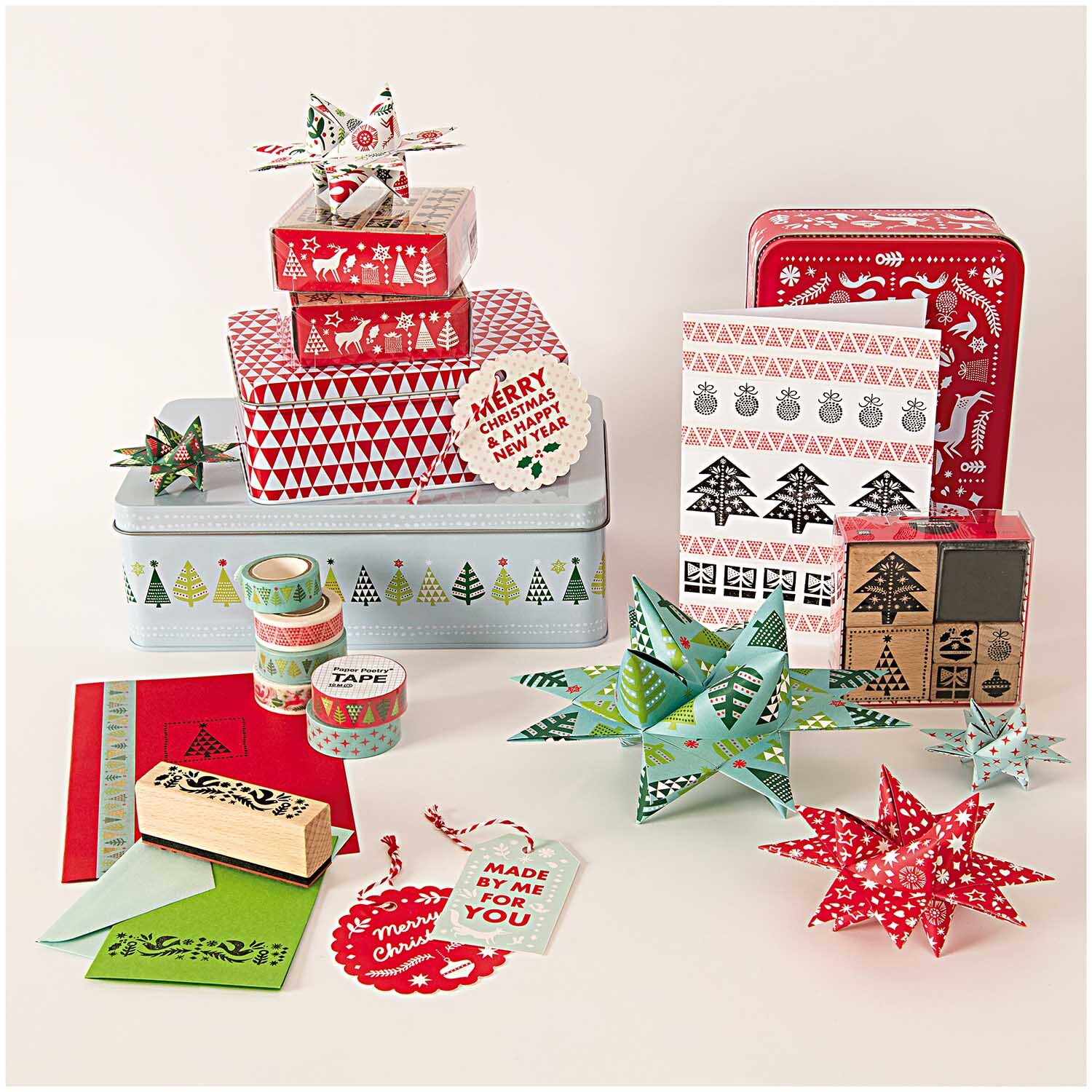 Paper Poetry Kartenset Basic grün-rot B6 36-teilig von Rico Design Paper Poetry Kartenset Basic grün-rot B6 von Rico Design. Festliche Karten und Dekorationen in Rot und Grün, ideal für kreative Weihnachtsprojekte.