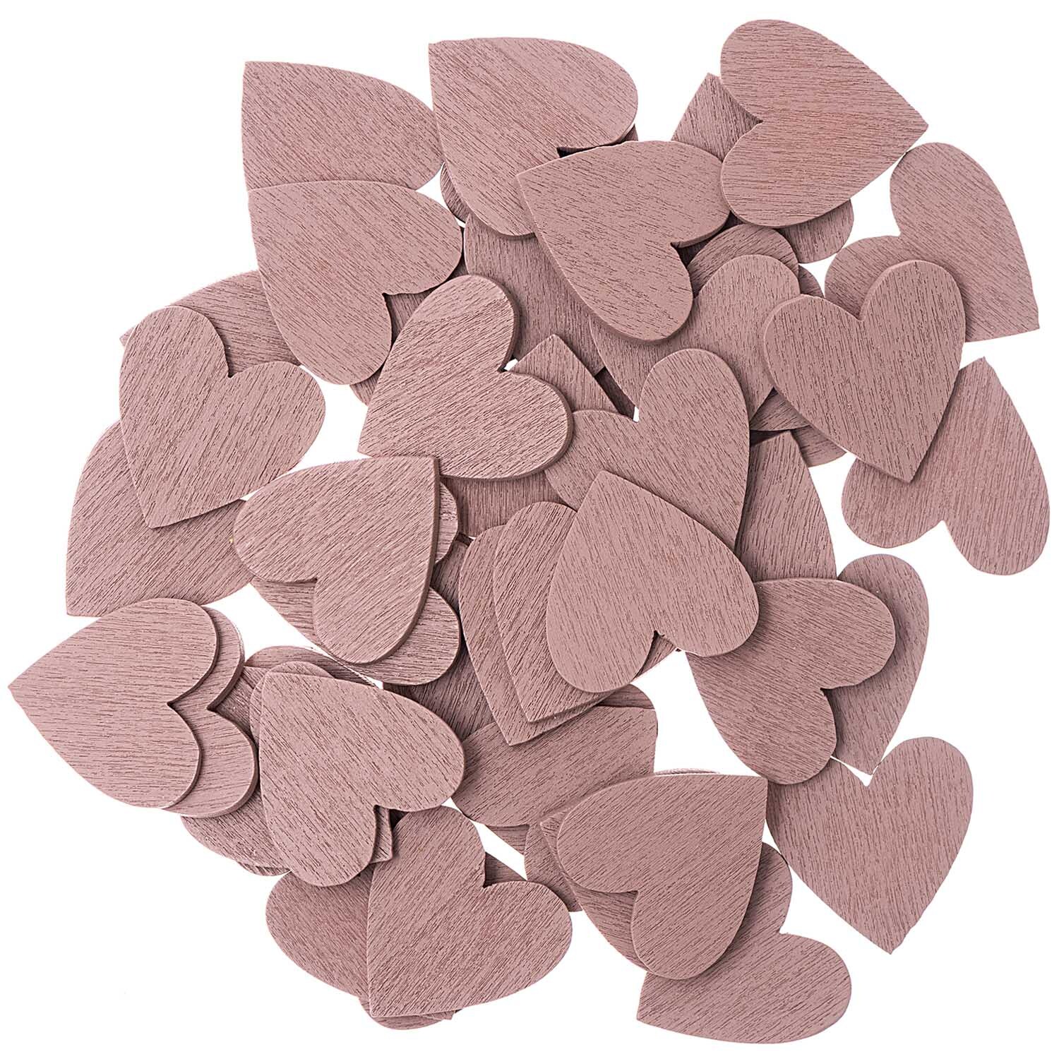Holzstreu Herz 48 Stück Farbe Roségold von Rico Design Holzstreu Herz 48 Stück in Roségold von Rico Design, dekorative Herzform für kreative Projekte.