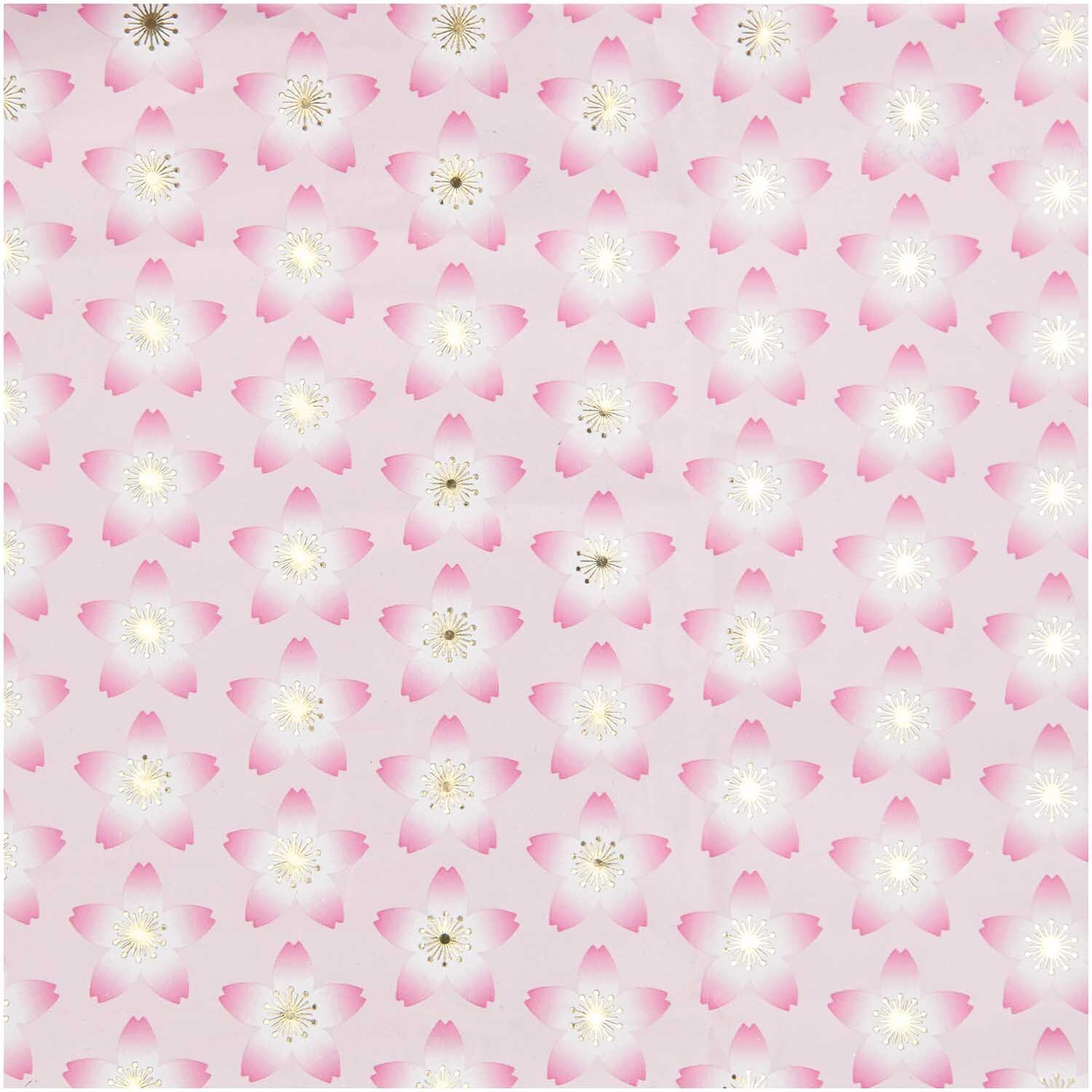 Geschenkpapier Kirschblüten Pink 70cm 2m 80g/m² von Rico Design Geschenkpapier Kirschblüten Pink mit zarten Blütenmustern, ideal für stilvolle Verpackungen.