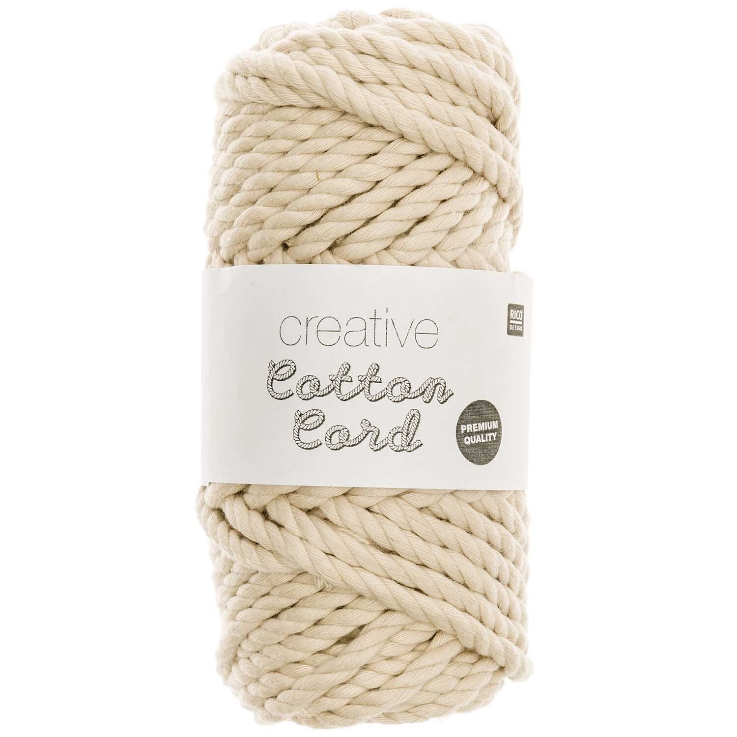 Creative Cotton Cord Makramee-Garn in Naturfarbe, ideal für vielseitige Makramee-Projekte von Rico Design.