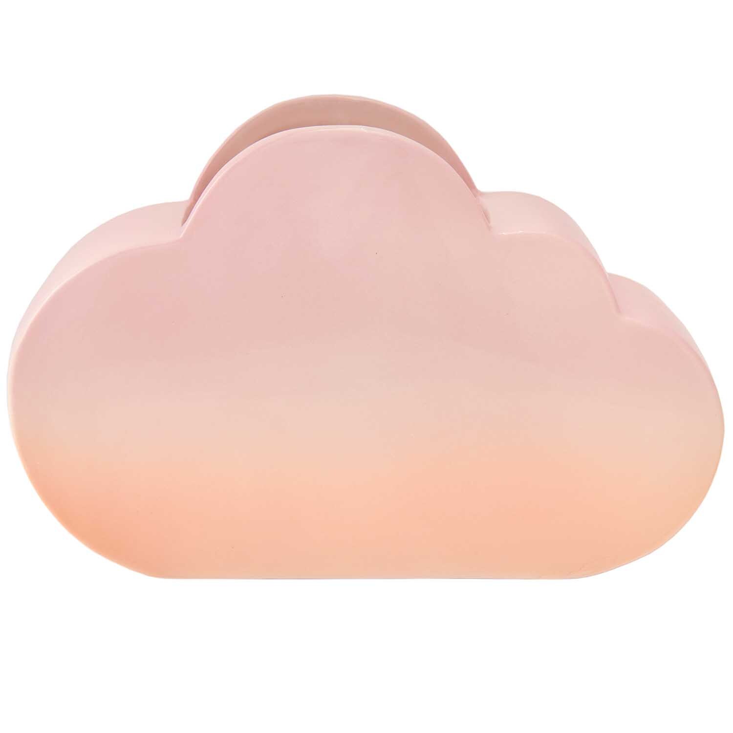 Keramik Vase Wolke 25x6x16cm Farbe Rosa-Orange von Rico Design Keramik Vase Wolke 25x6x16cm in Rosa-Orange von Rico Design, geformt wie eine stilisierte Wolke.