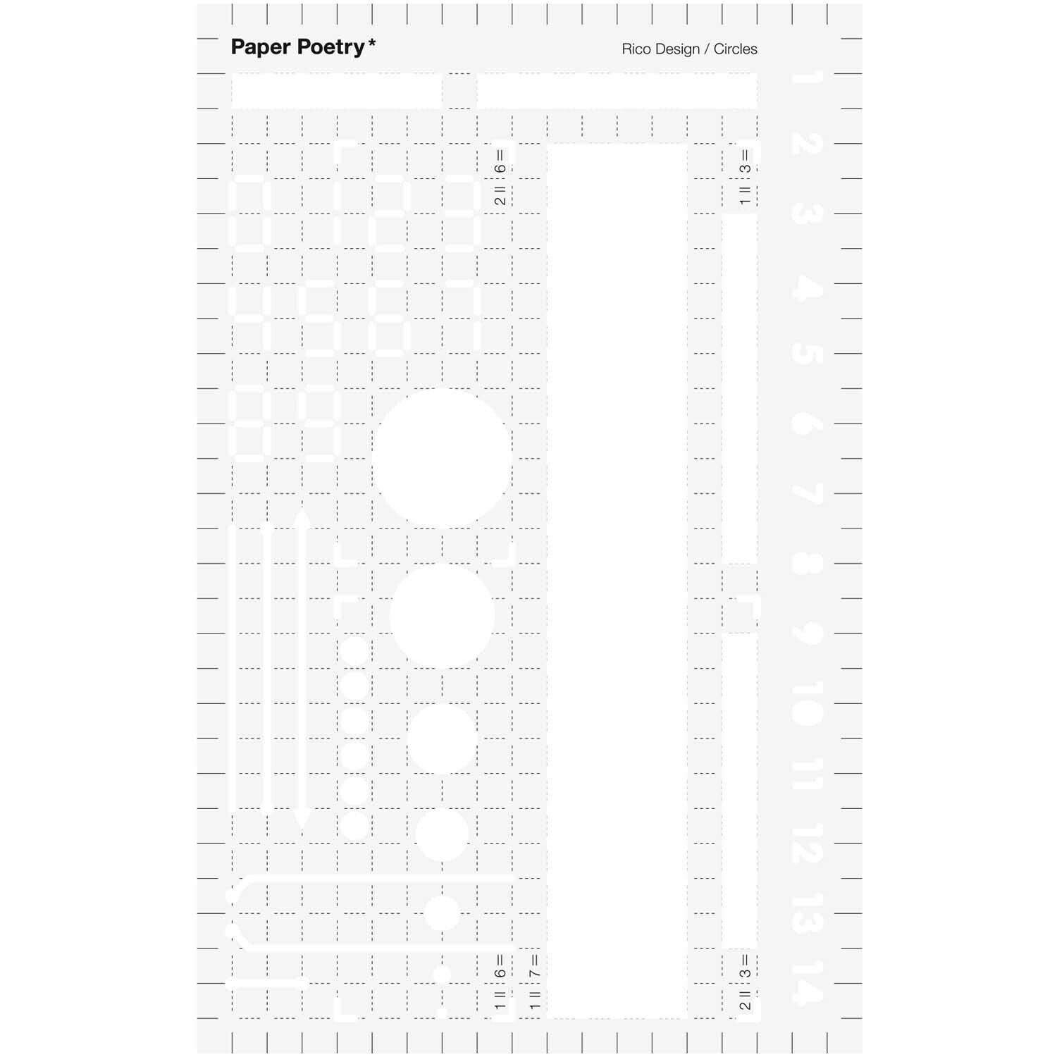 Paper Poetry Bullet Diary Schablone Basic 9,5x15cm von Rico Design