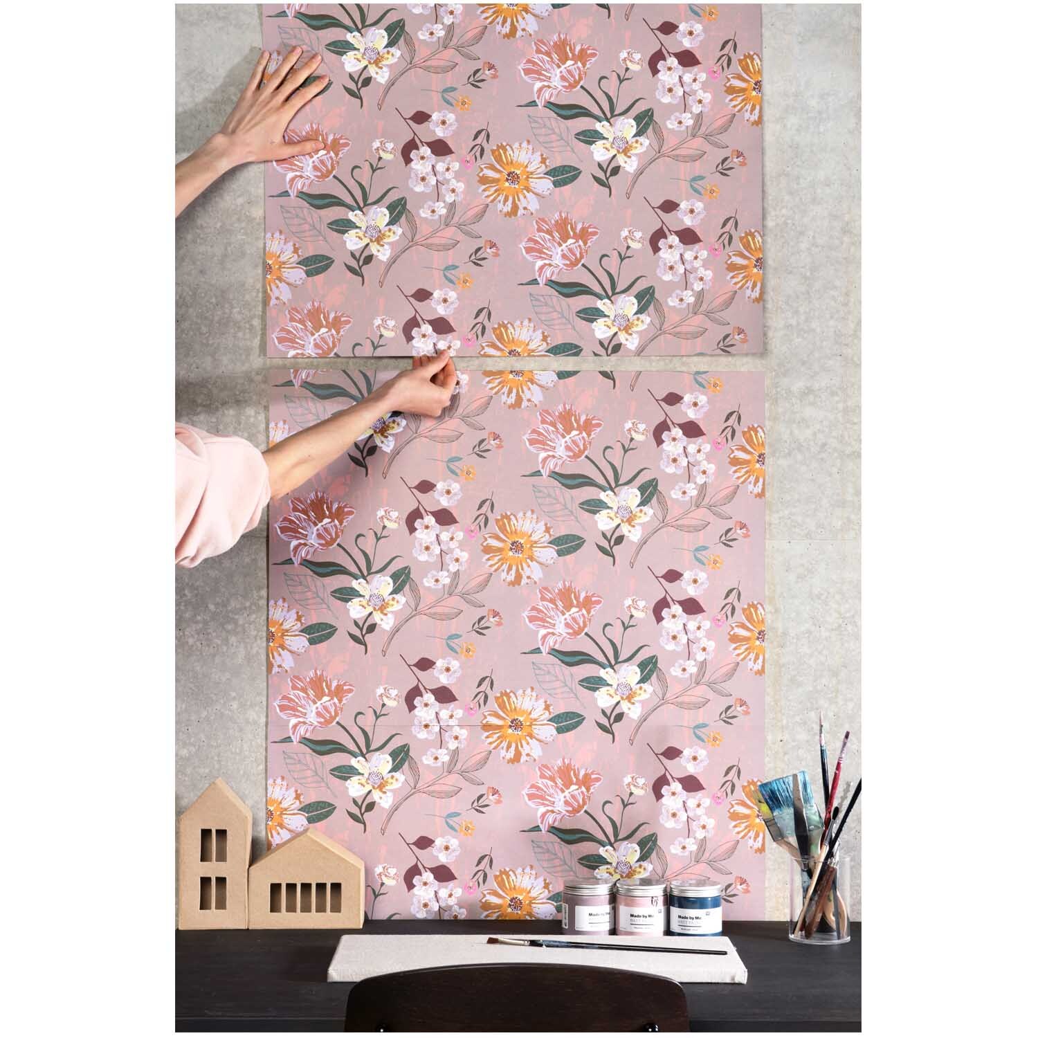 Paper Poetry Motivkarton Nature Matters 50x70cm von Rico Design Paper Poetry Motivkarton Nature Matters 50x70cm mit floralen Mustern in Rosa, ideal für kreative Projekte.