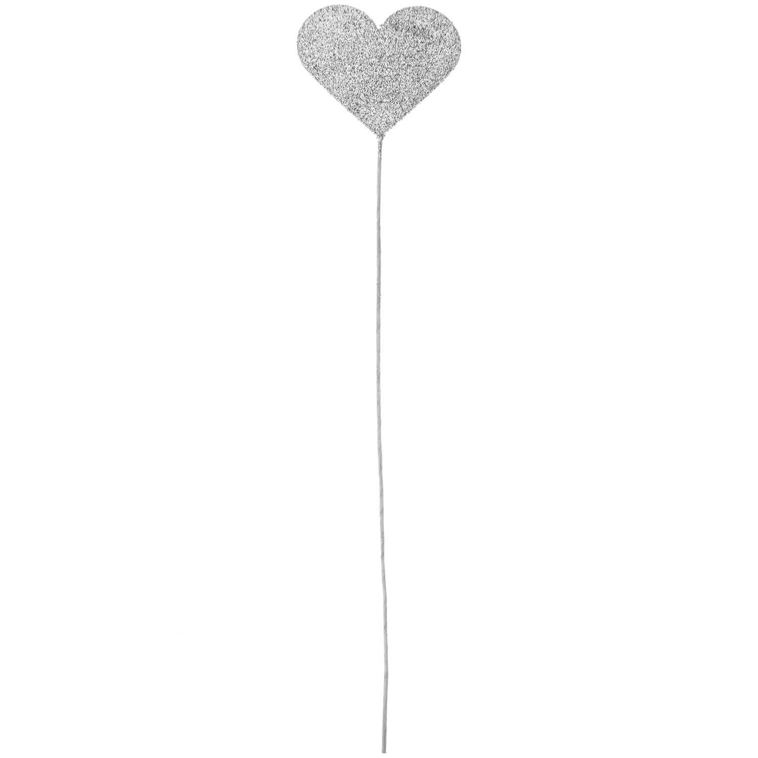 Glitter-Picker Herz 27x5cm Farbe Silber von Rico Design Glitter-Picker Herz 27x5cm von Rico Design in Silber, ideal für Dekorationen und Bastelprojekte.