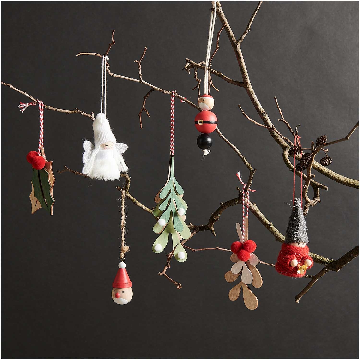 Holzhänger Santa 3x6,5cm von Rico Design
