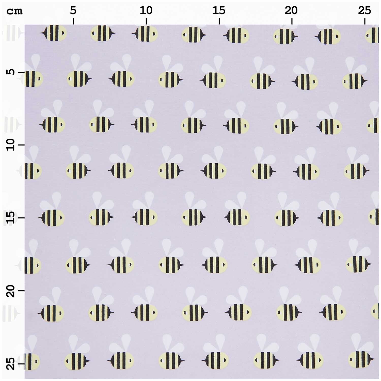 Stoffabschnitt Jersey bedruckt Bienen flieder 80x100cm von Rico Design