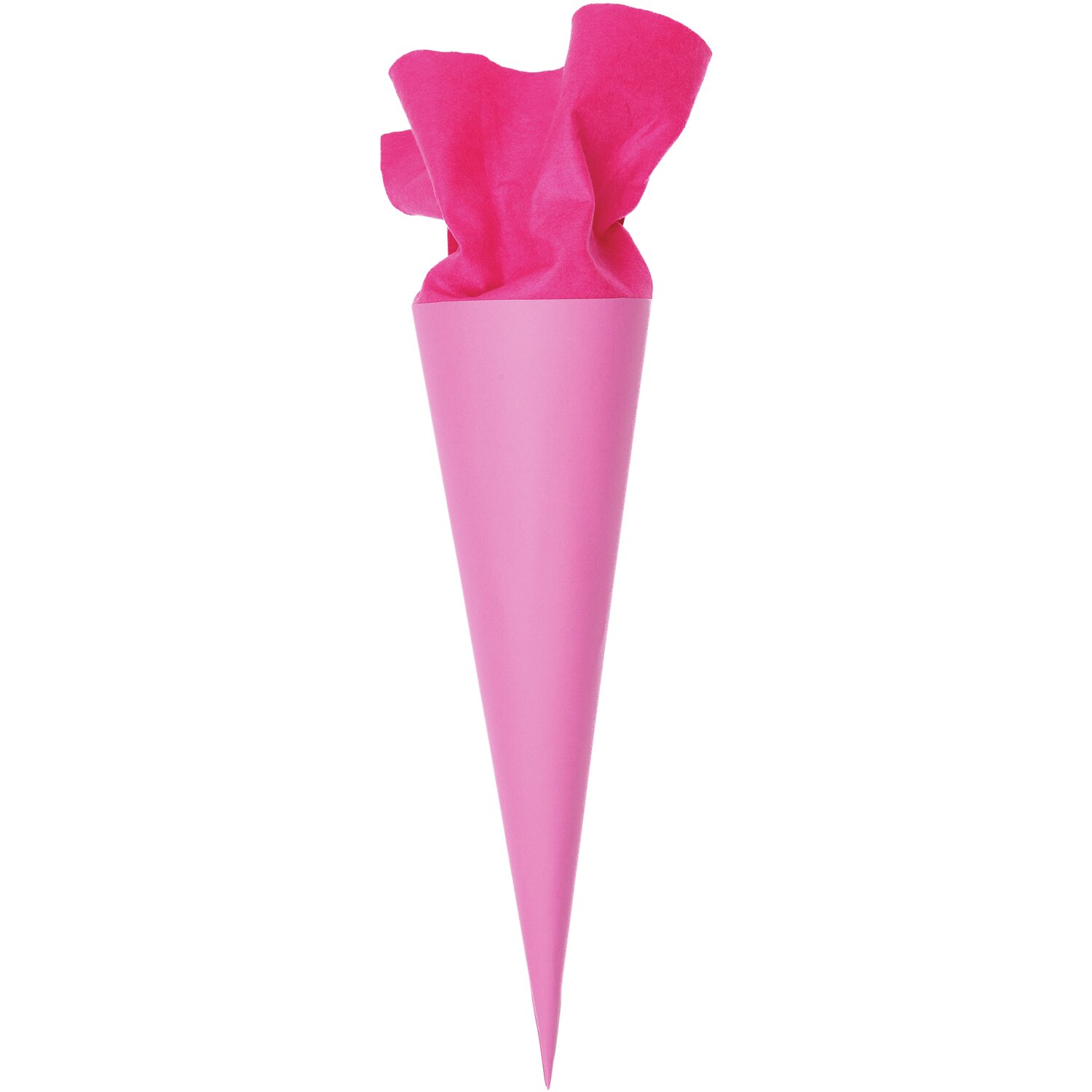 Schultüte Rohling mit Filzverschluss 70cm Farbe Pink von Rico Design Schultüte Rohling mit Filzverschluss, 70cm, in leuchtendem Pink von Rico Design, ideal für den Schulanfang.