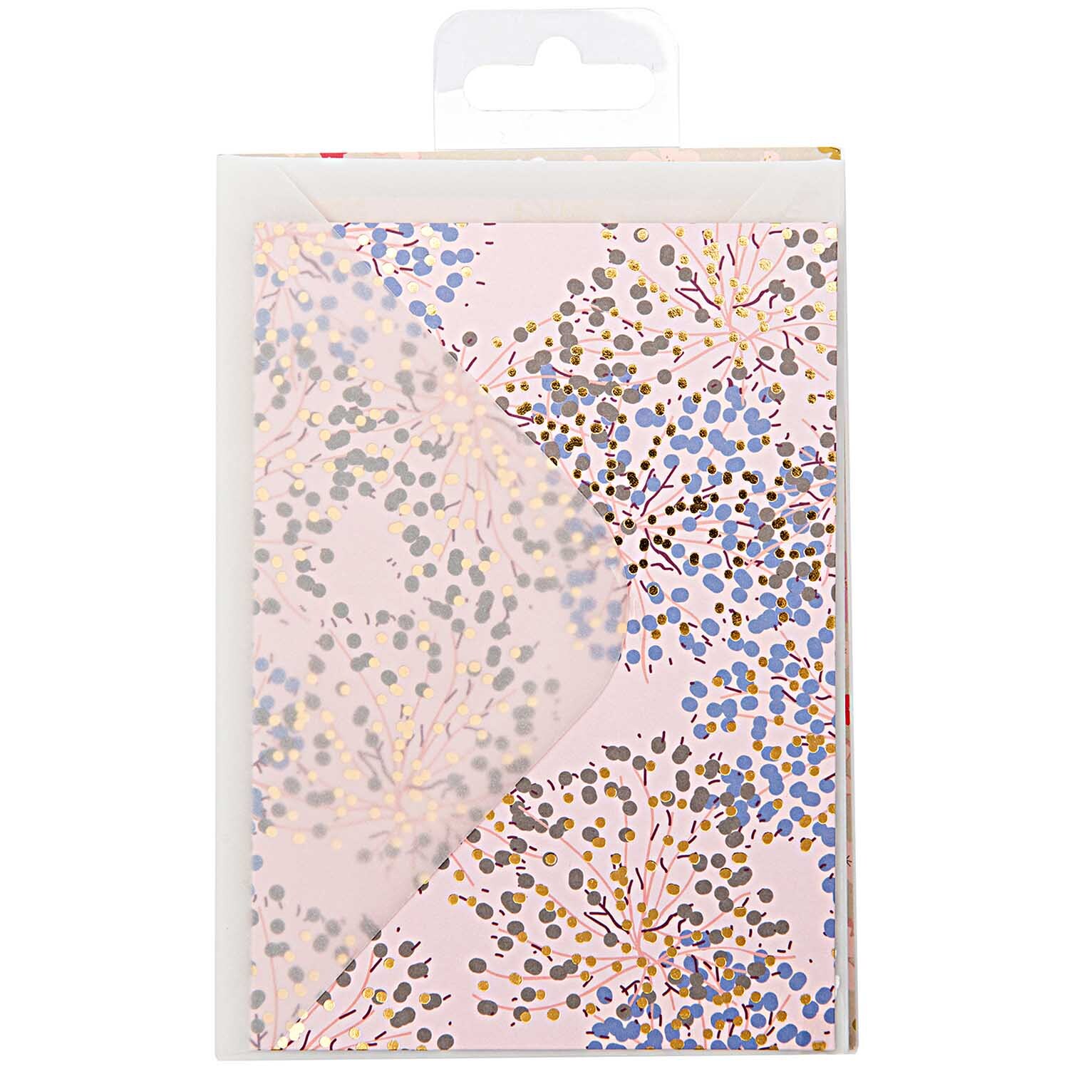 Paper Poetry Grußkartenset A6, 10-teilig, mit buntem floralen Muster von Rico Design, ideal für kreative Grüße.