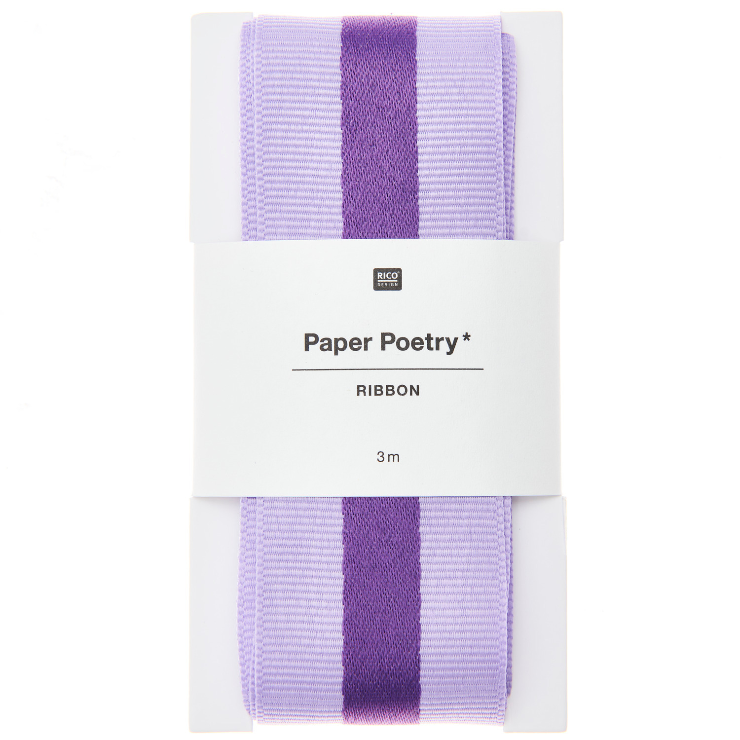 Paper Poetry Ruban à tisser Duo Rayures Lilas/ Violet 38mmx3m from Rico Design