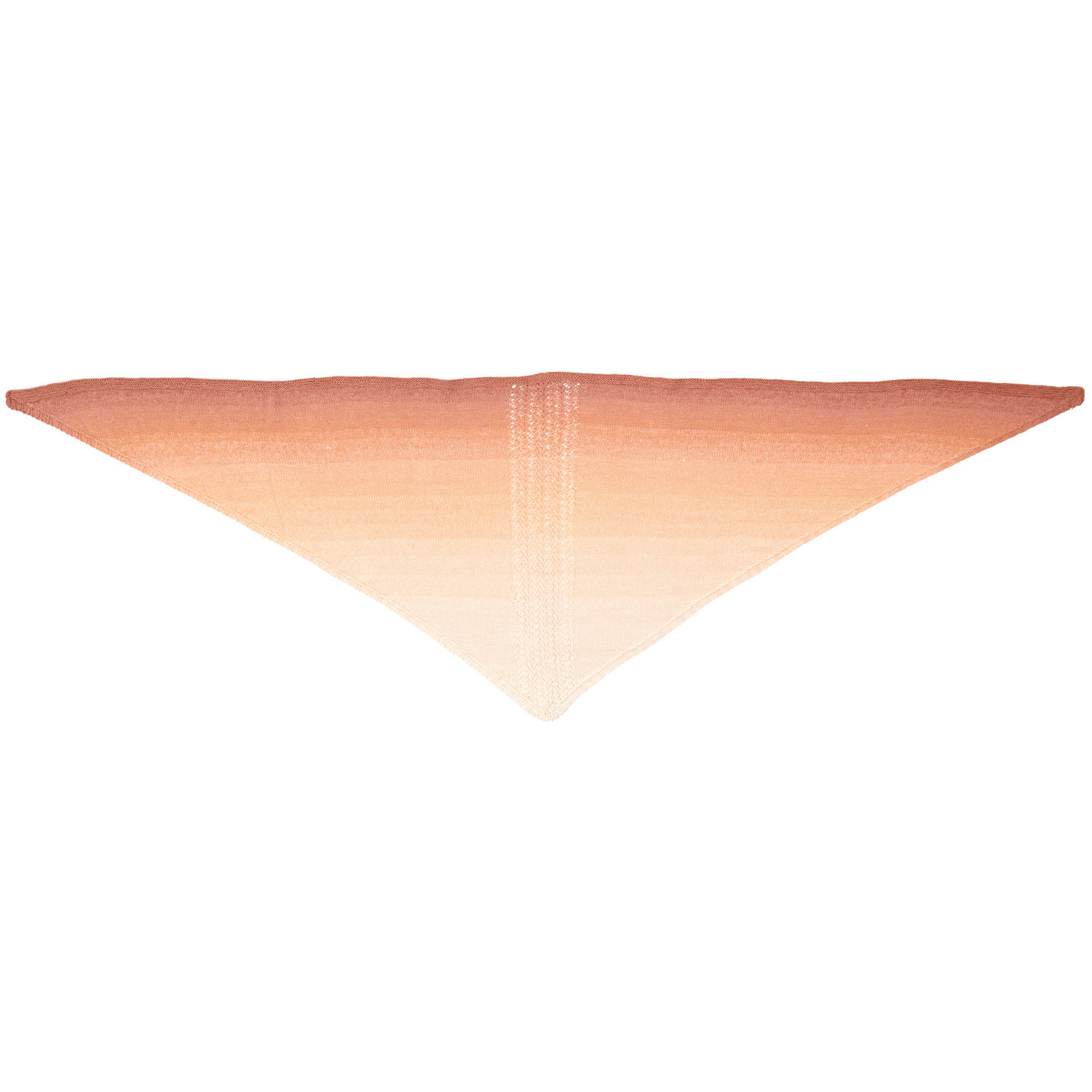 Creative Cotton Dégradé Lucky 8: Dreieckstuch in sanftem Farbverlauf von Terracotta zu Creme, 200g 800m, von Rico Design.