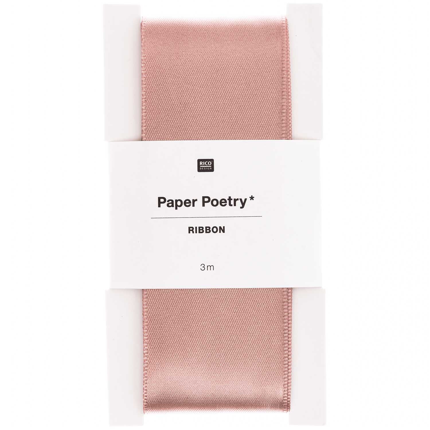 Paper Poetry Satinband 38mm 3m Farbe Mauve von Rico Design